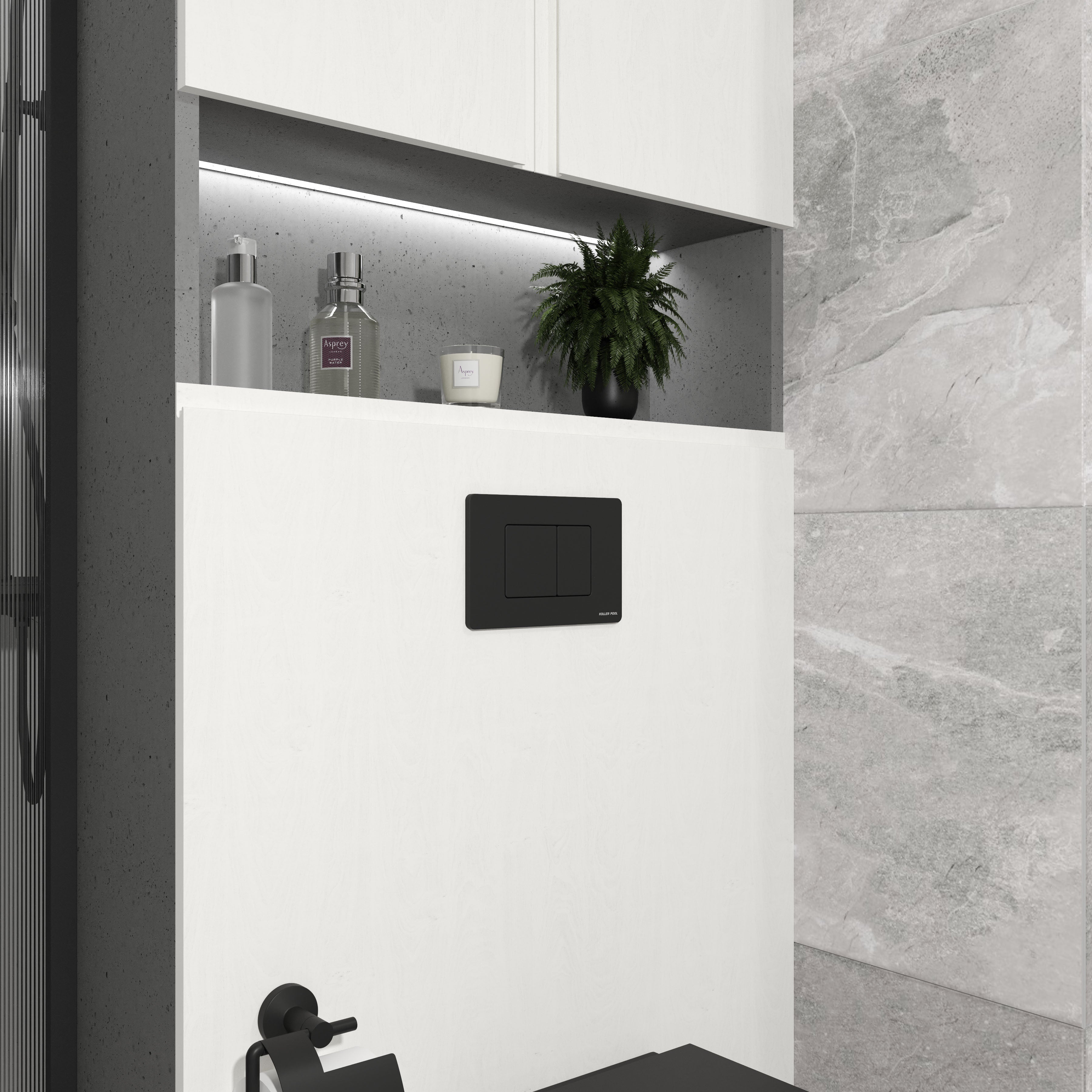 CUBE M панель змиву чорна black matt