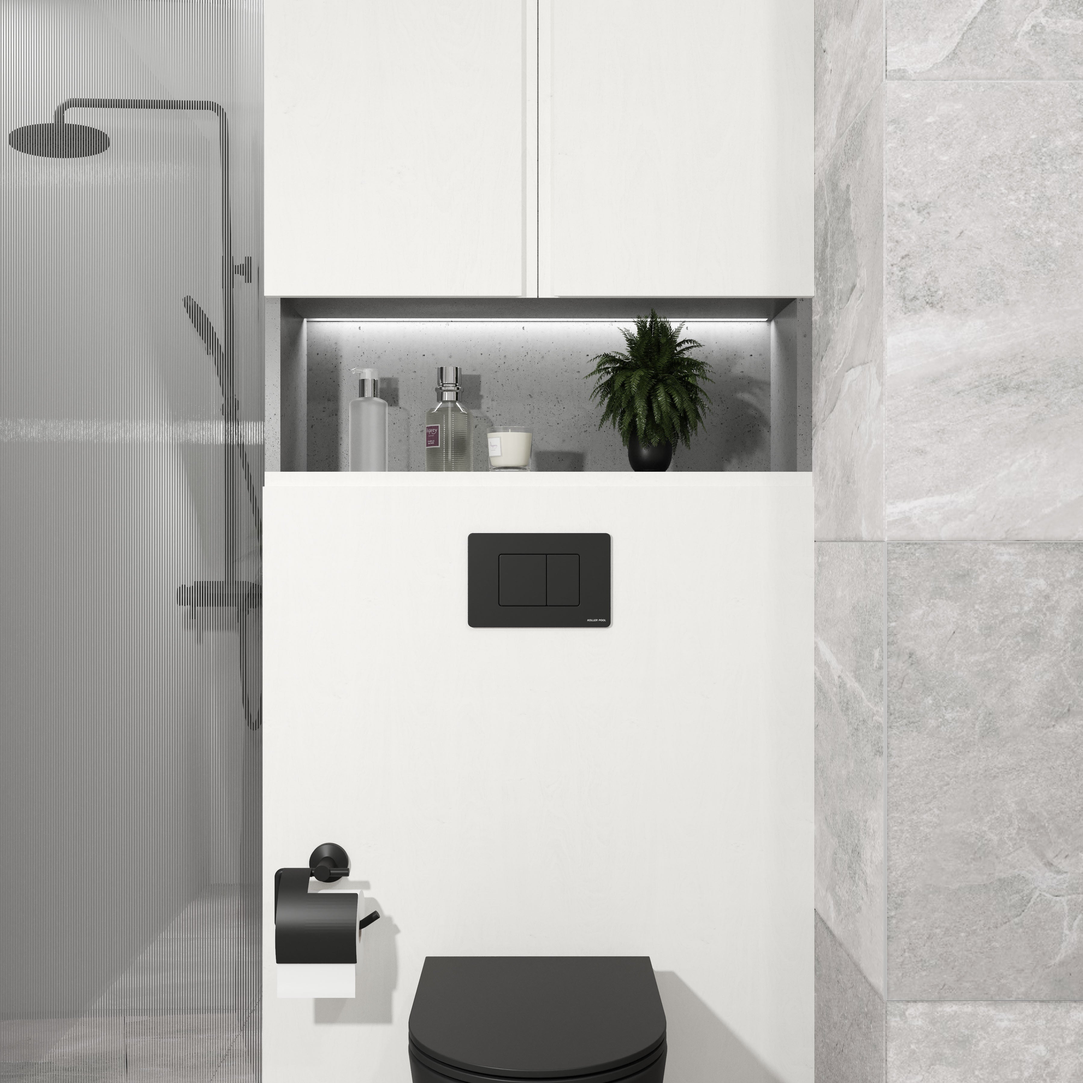 CUBE M панель змиву чорна black matt