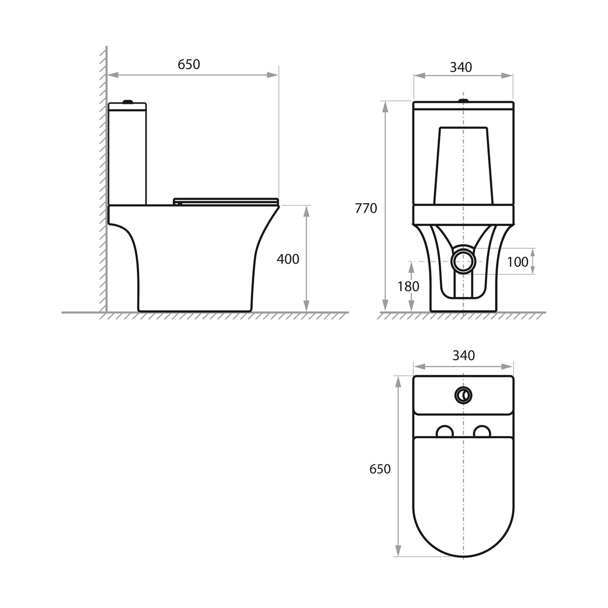 Stream Compacto: inodoro de pie con asiento Soft-close + cisterna