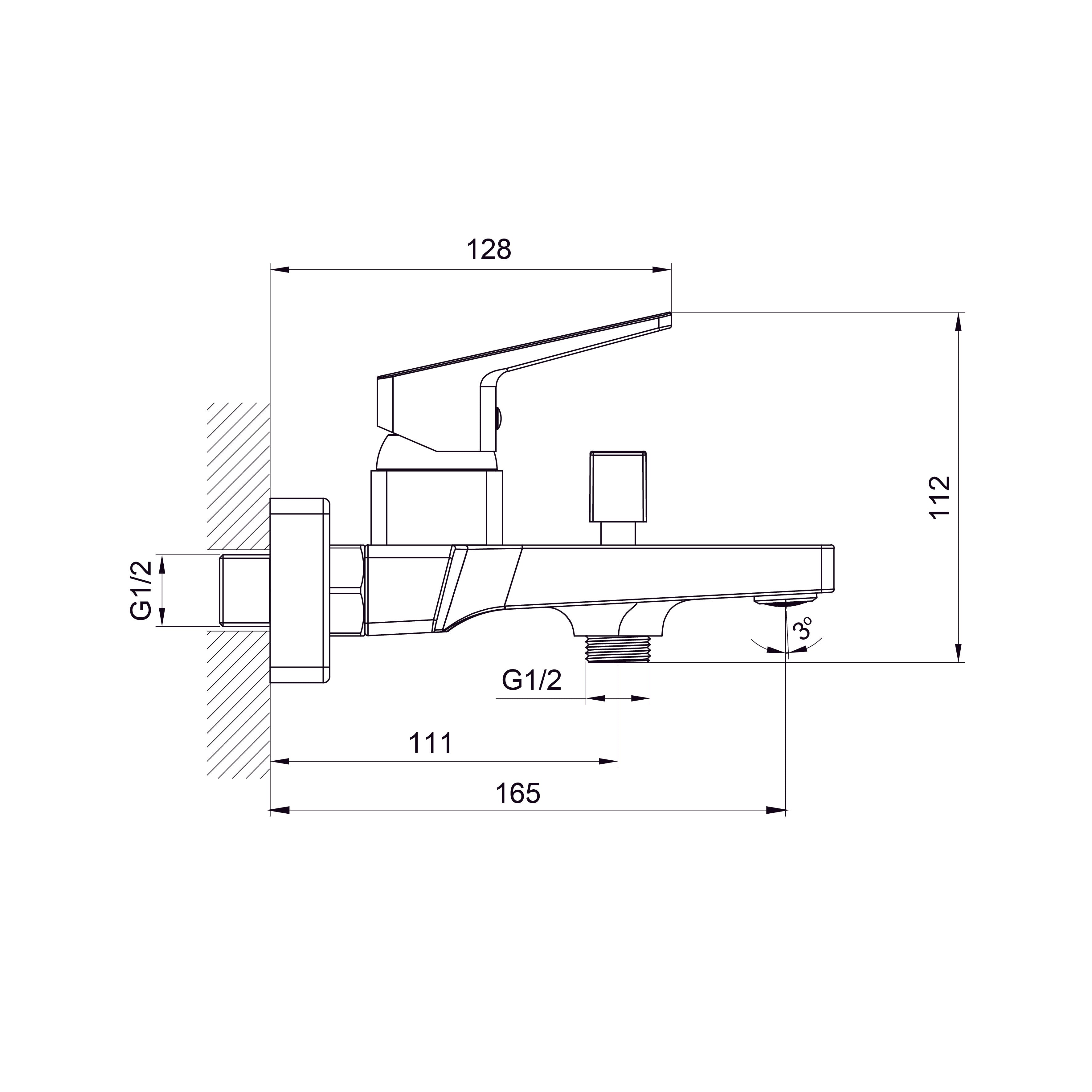 CUBE змішувач для ванни