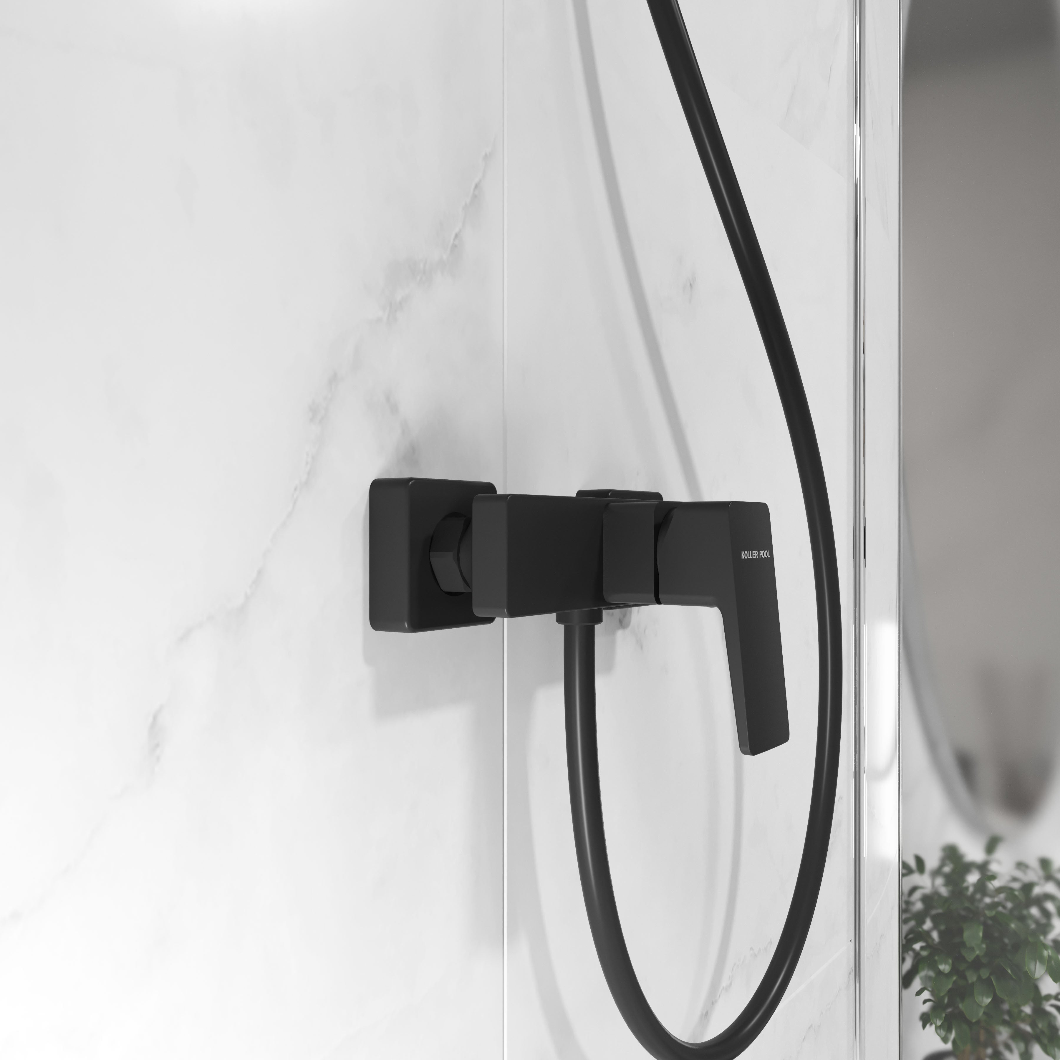 CUBE змішувач для душу, Black Matt