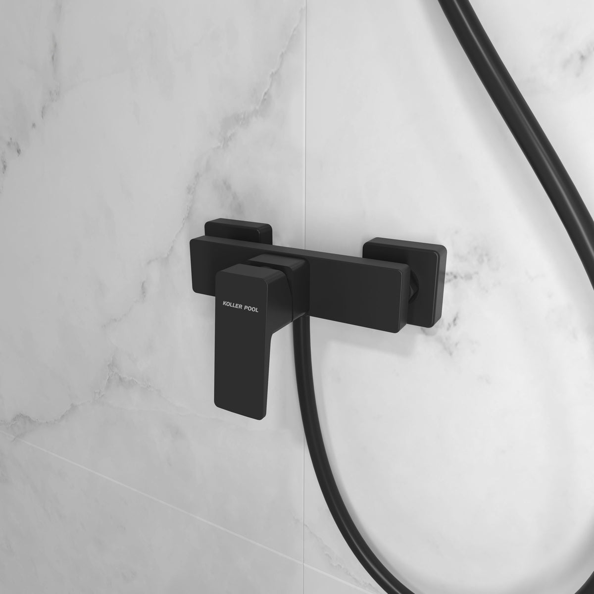 Cube Grifo para ducha, negro mate