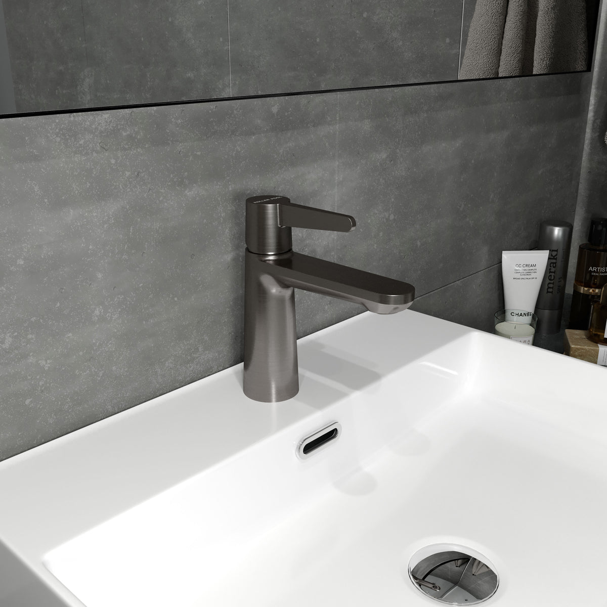 Dakota Grifo para lavabo, Gun Grey