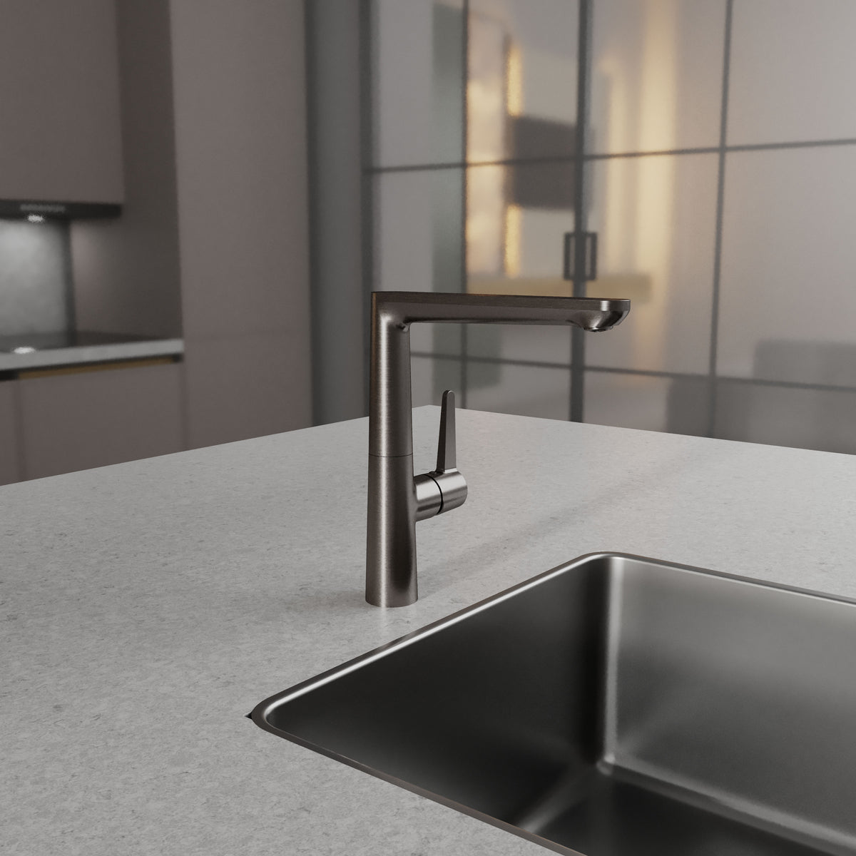 Dakota Kitchen Grifo para cocina, Gun Grey