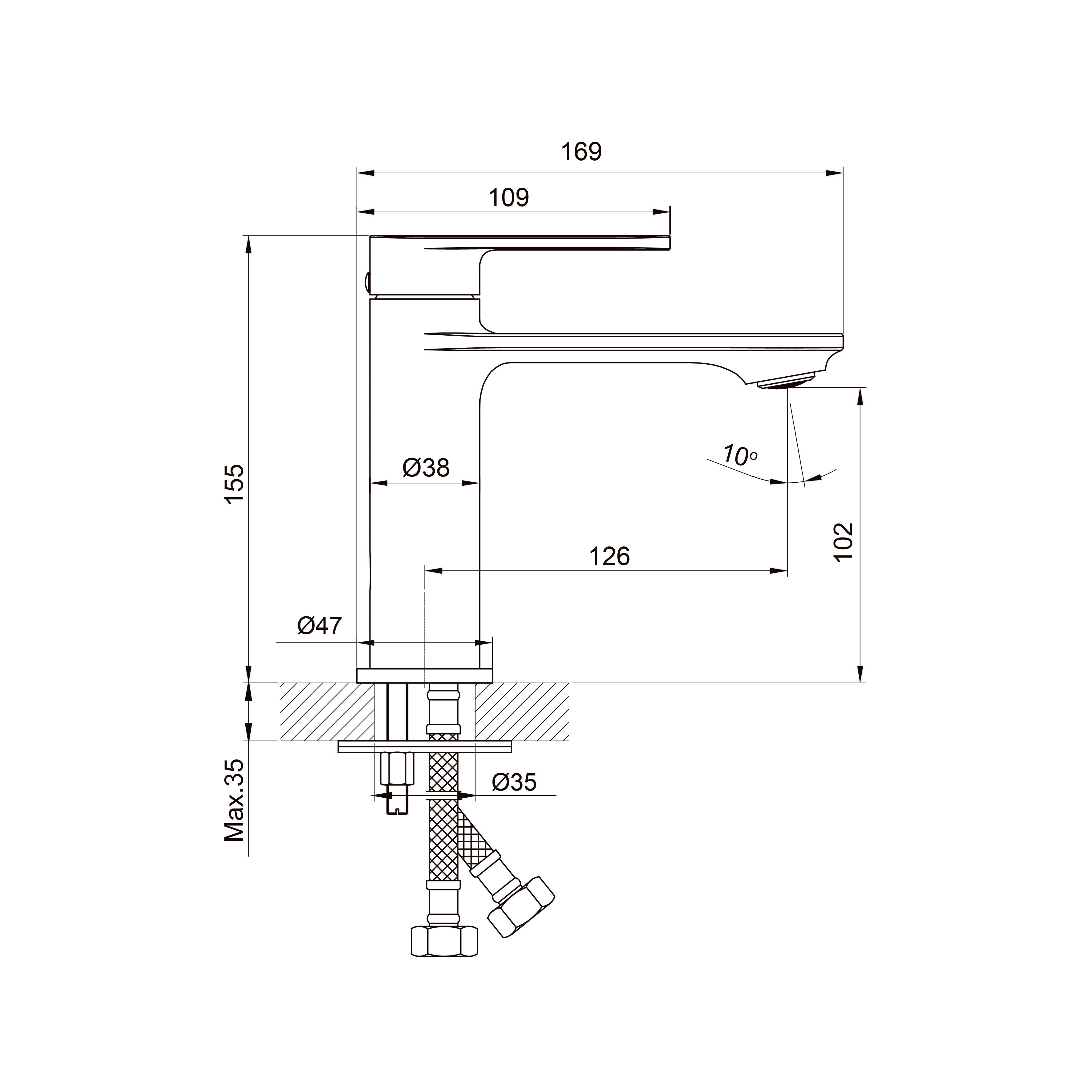 Line Pro washbasin faucet