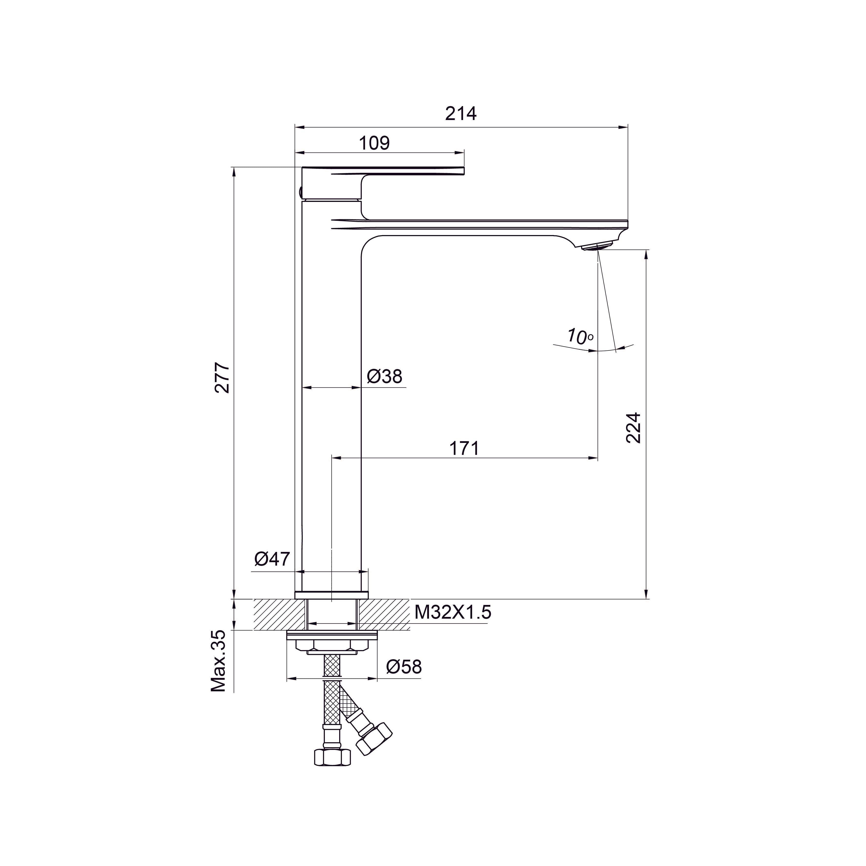 Line Pro XL Grifo para lavabo