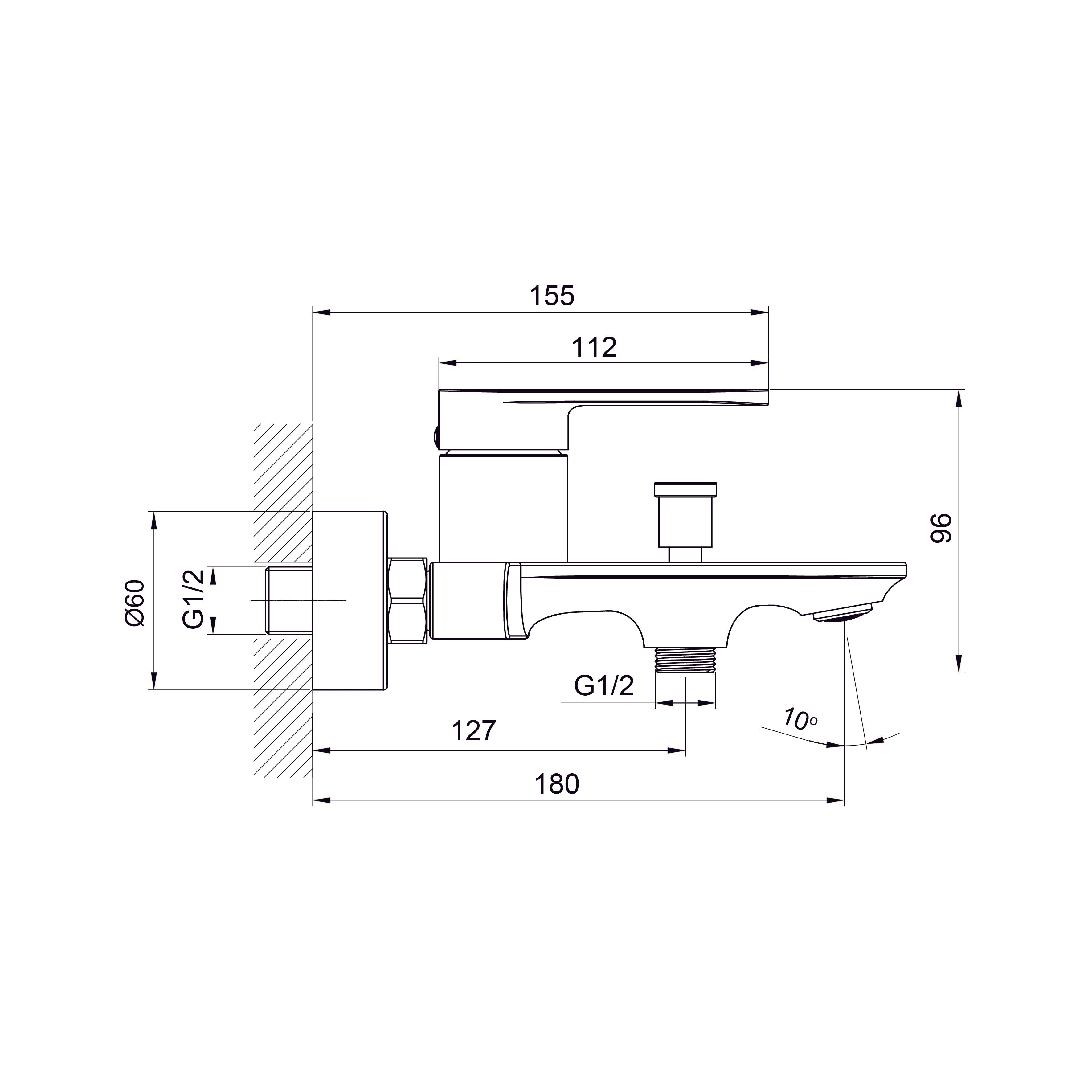 LINE Pro Badewannenarmatur
