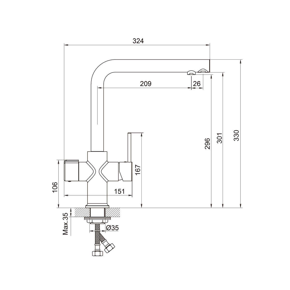 Kitchen DUO Grifo para cocina
