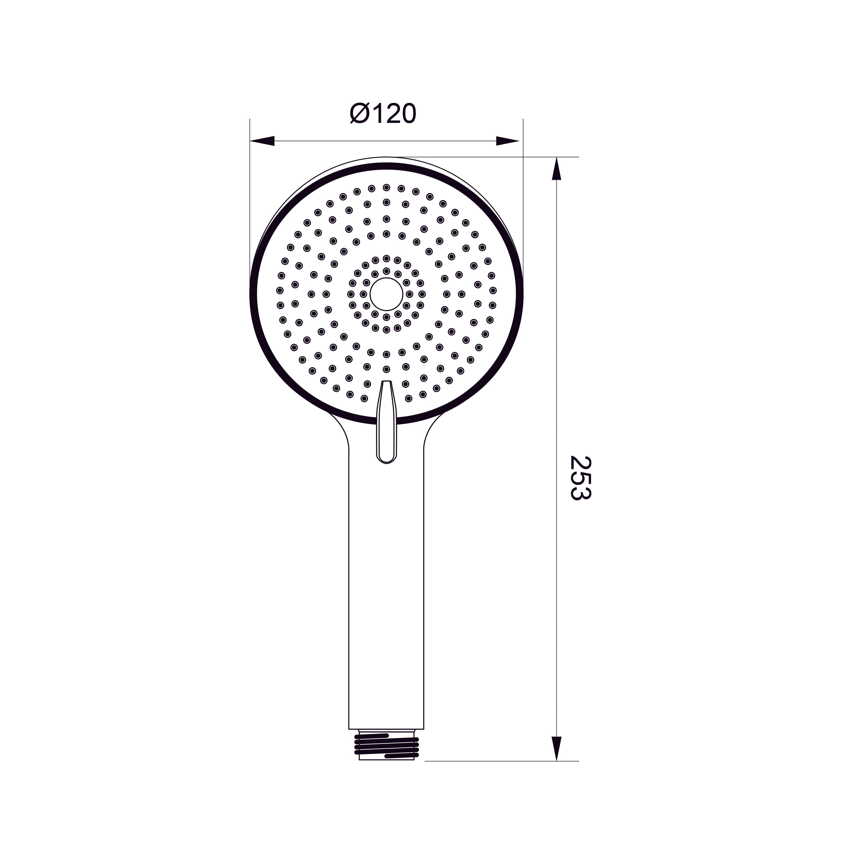 Ручний душ PRO-1 Chrome 3 режими (Rain/Mist/Mixed)