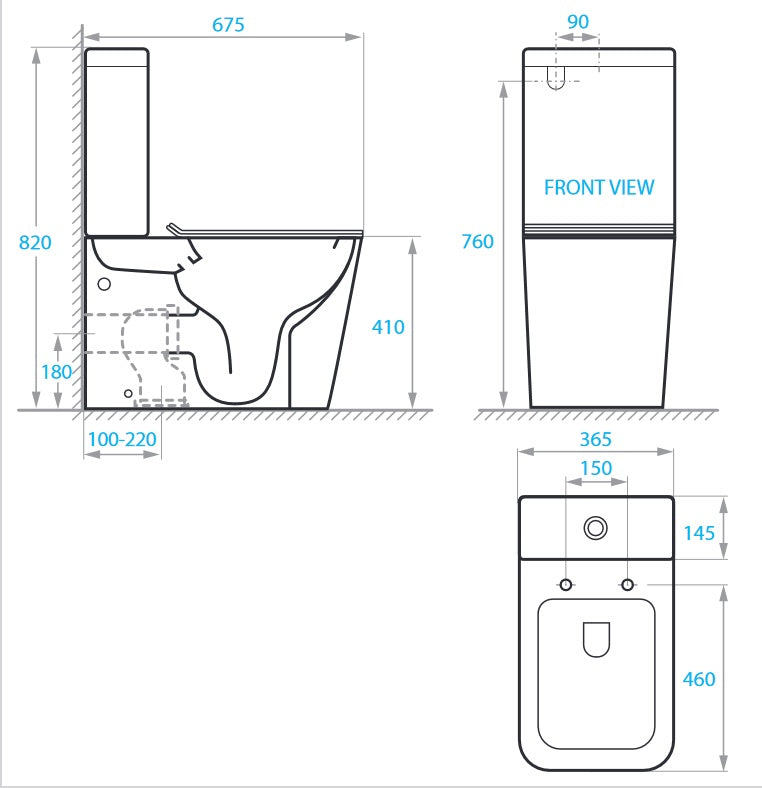 Cube Compacto: inodoro de suelo con asiento Soft-close + cisterna