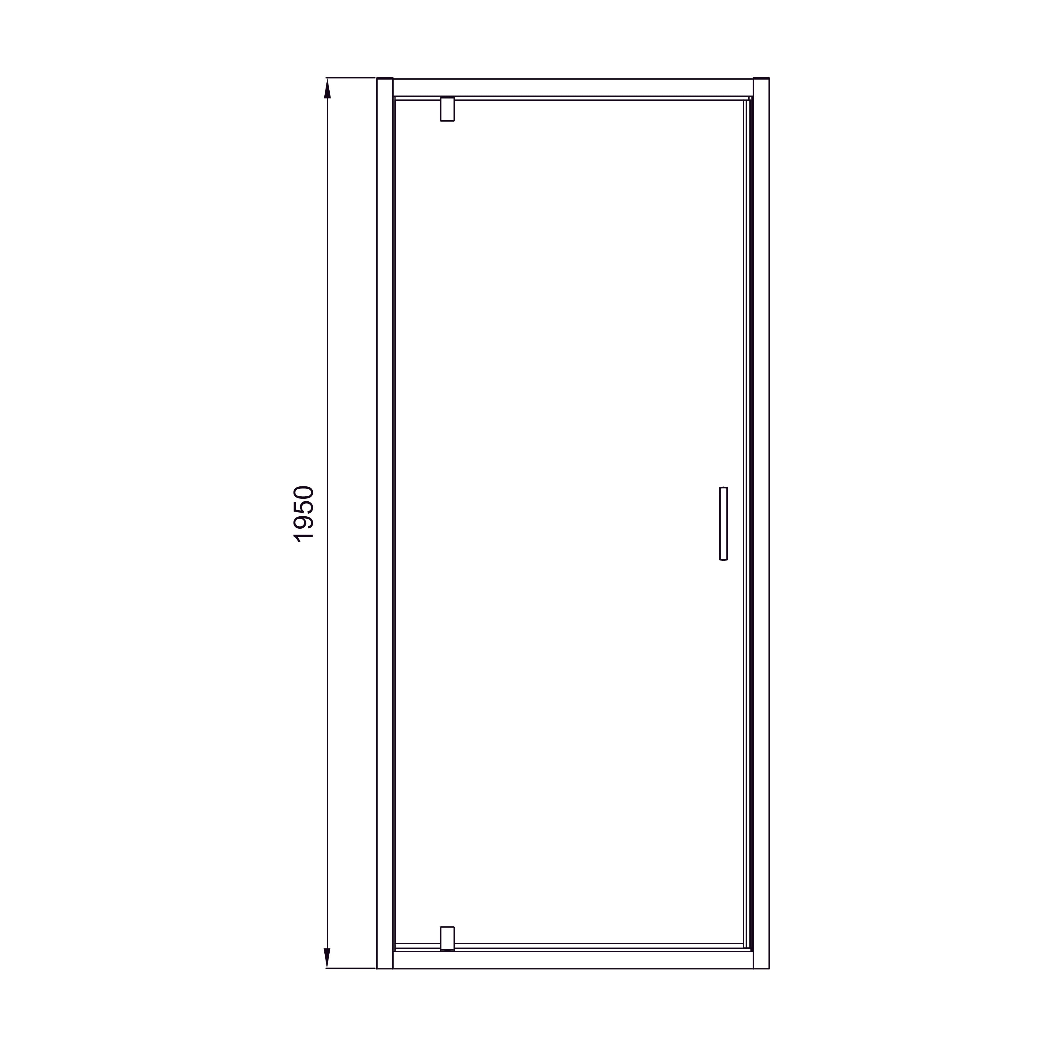 Line Pro sprchové dveře otevírací jednoprvkové 900 mm, chrom, sklo 6 mm grape