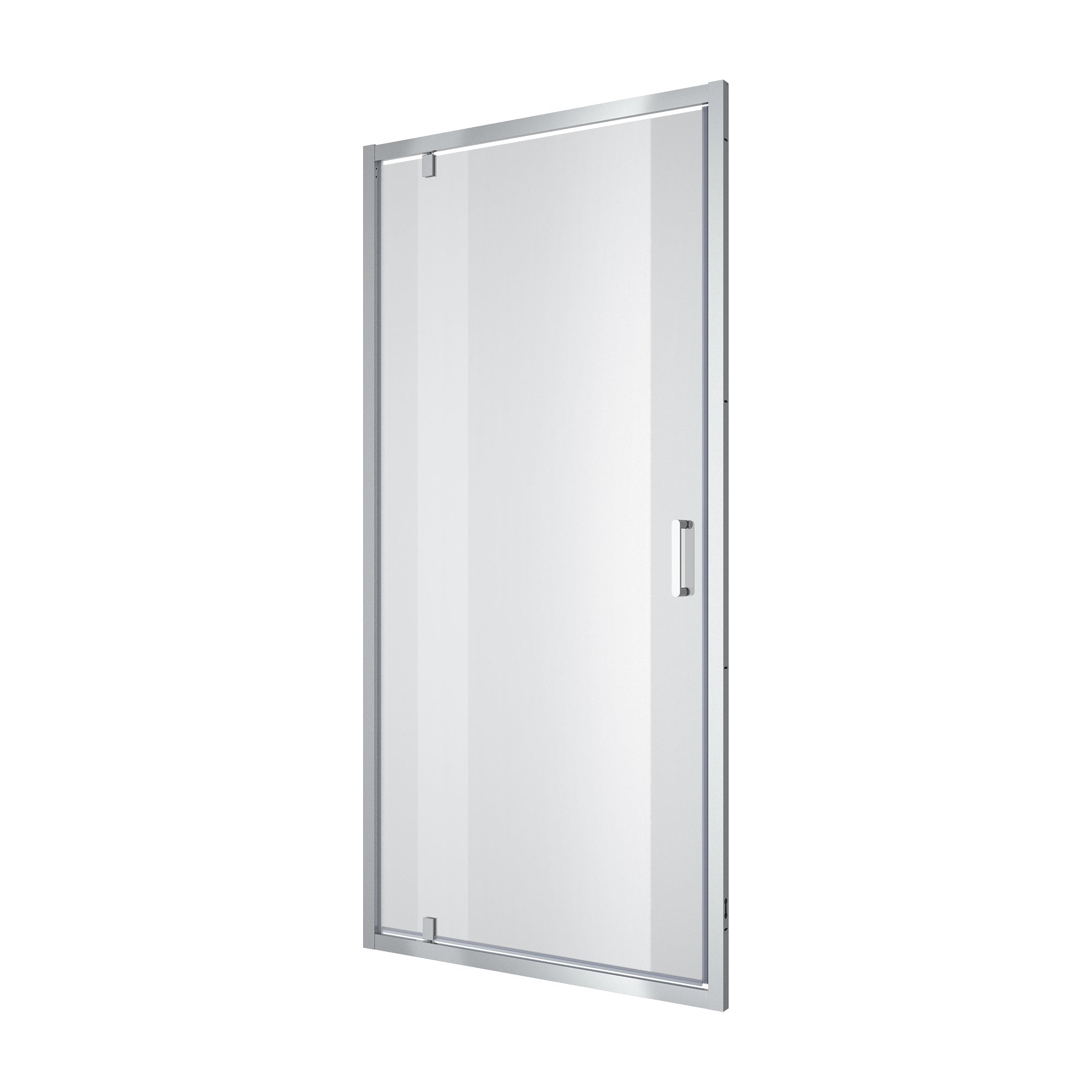 Line Pro hinged shower door, single piece, 1000 mm, chrome, 6mm clear glass