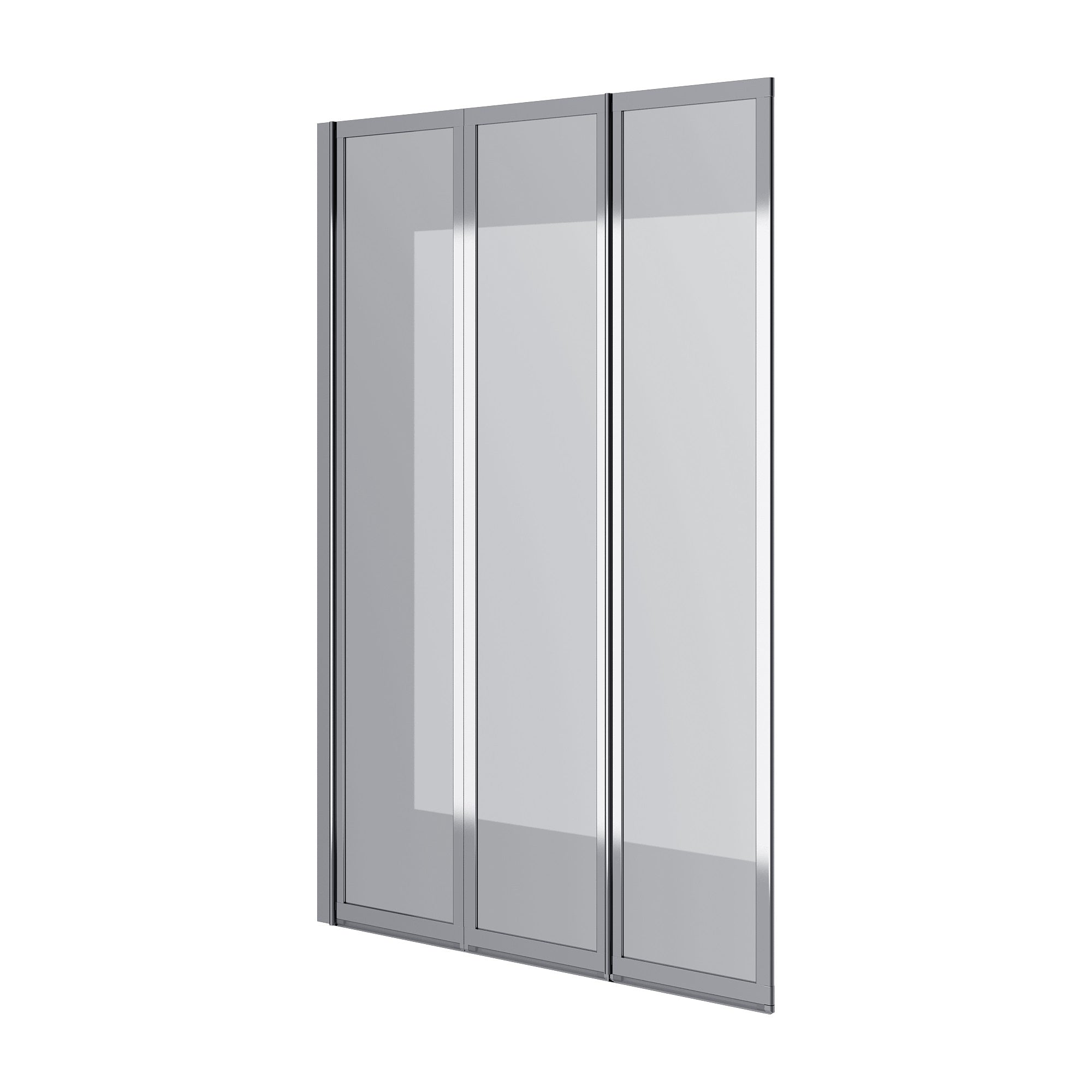 Шторка на ванну трьохелементна Style 1000х1500мм (left) chrome, скло 4мм clear