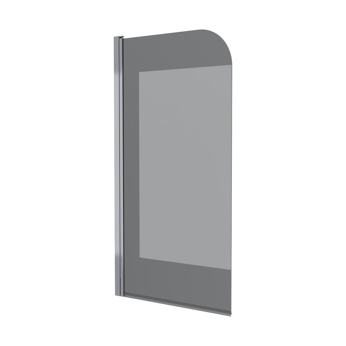 Dakota Mampara de bañera de un solo panel 800×1400 mm, cromo, cristal europe grey de 6 mm