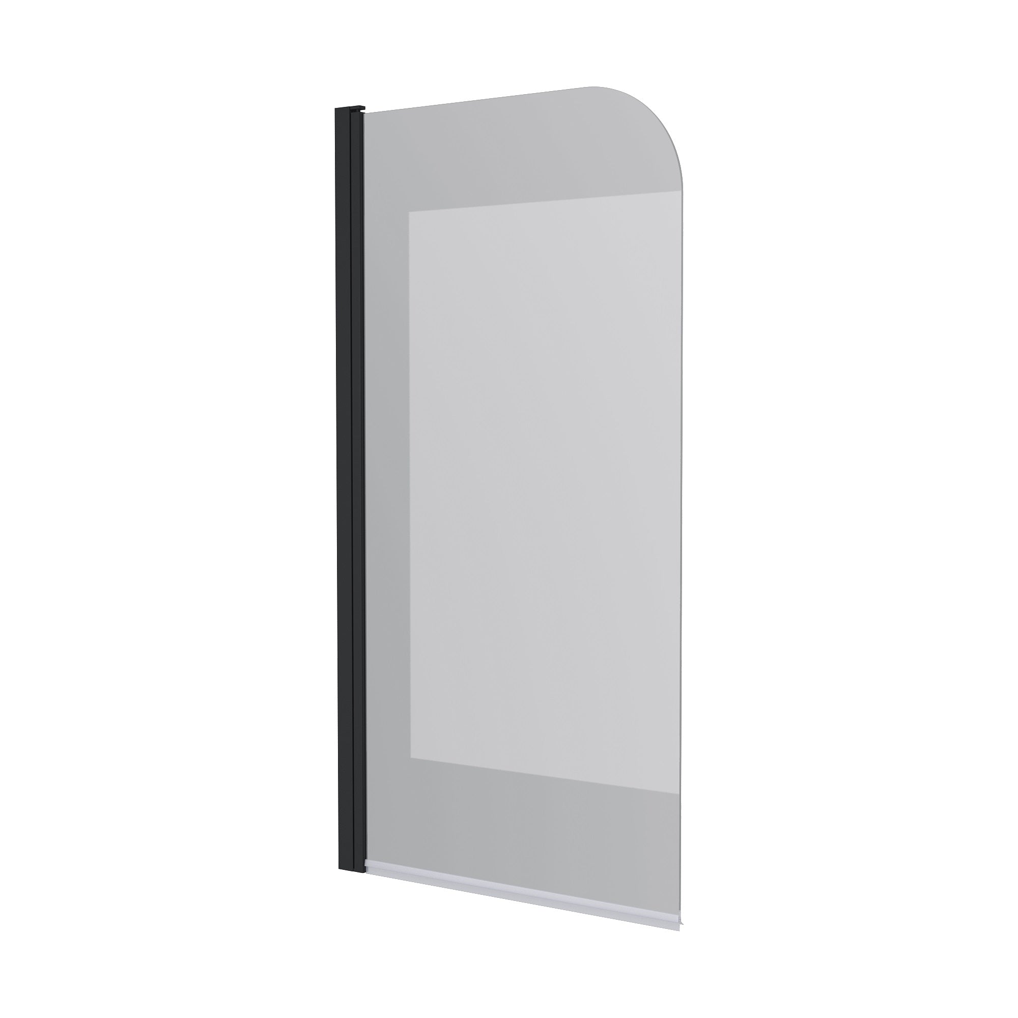 Vanová zástěna jednoprvková Dakota 800×1400 mm, černá matná, sklo 6 mm clear