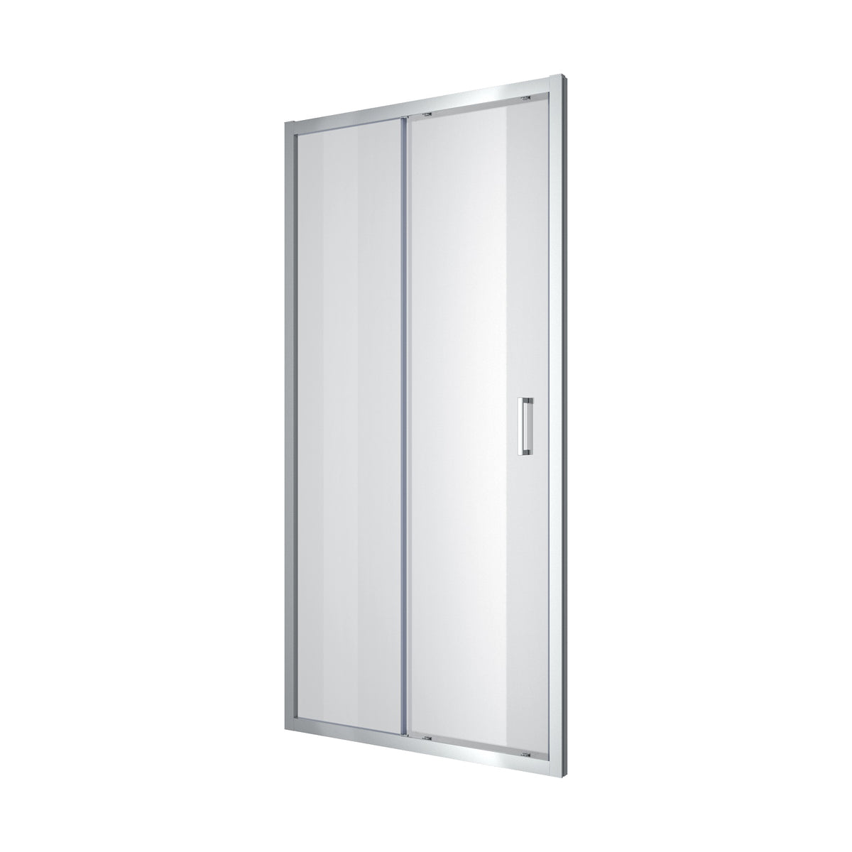 Dakota Puerta de ducha corredera de dos secciones, 1000×1850 mm, cromo, cristal clear de 5 mm