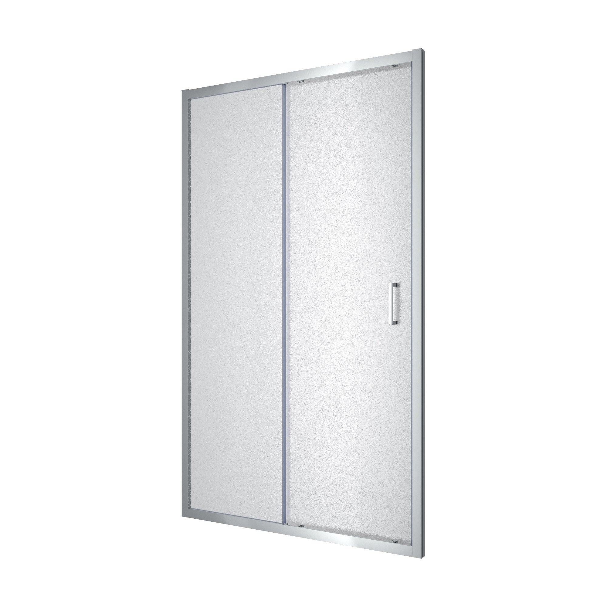 Dakota sliding shower doors, two-piece, 1200x1850mm, chrome, 5mm grape glass