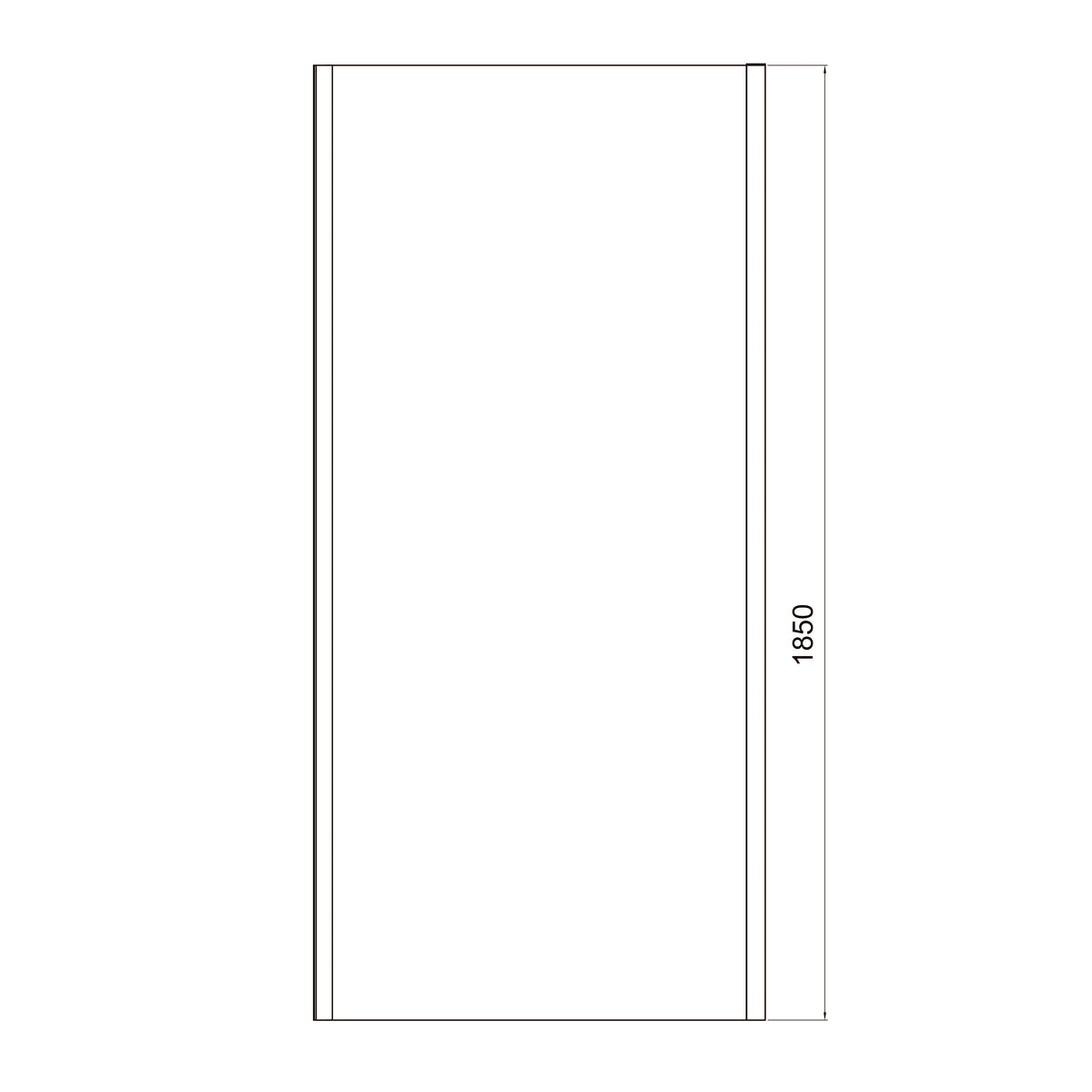 Dakota Panel fijo 900×1850 mm, cromo, cristal clear de 5 mm