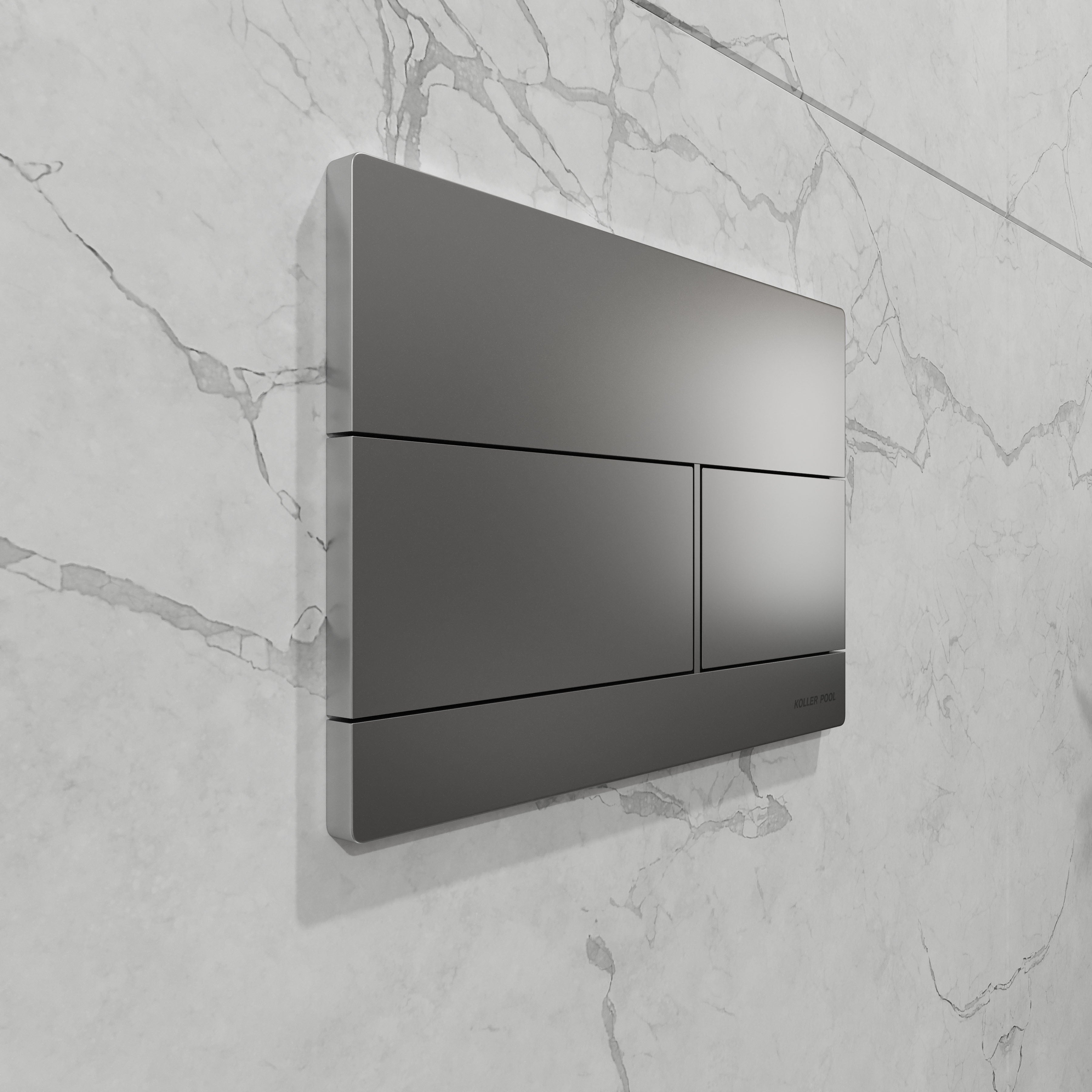 KVADRO M панель змиву polished aluminum