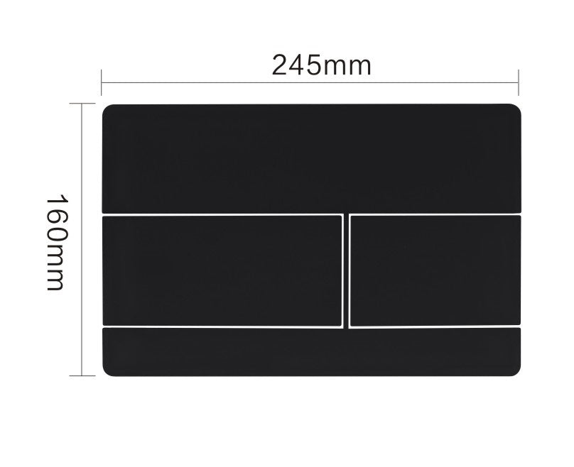 Kvadro M Betätigungsplatte, Schwarz Matt