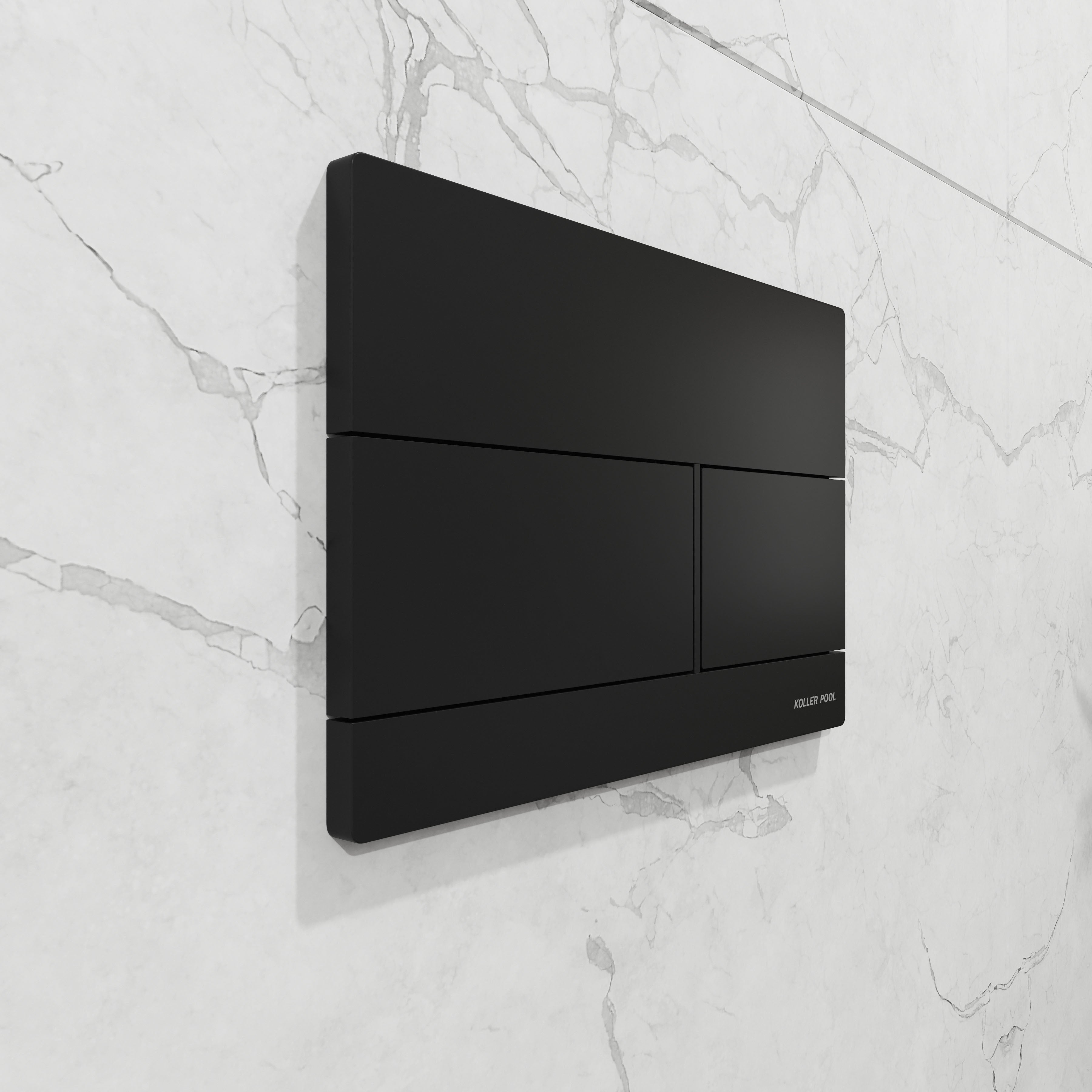 Kvadro M Betätigungsplatte, Schwarz Matt