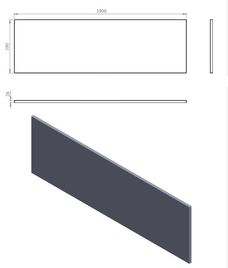 Panel frontal 190