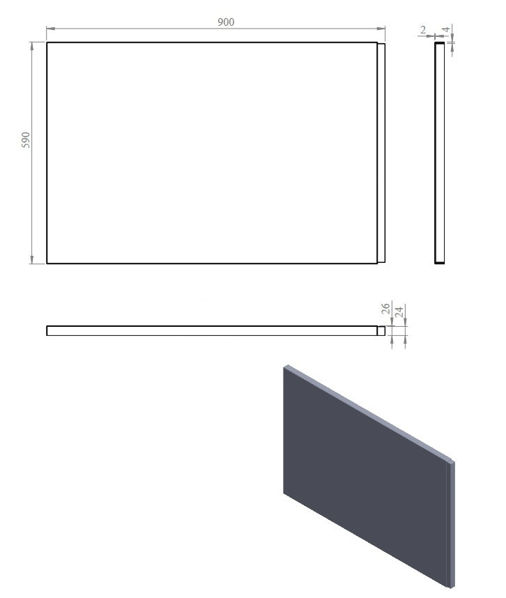 Panel lateral 90
