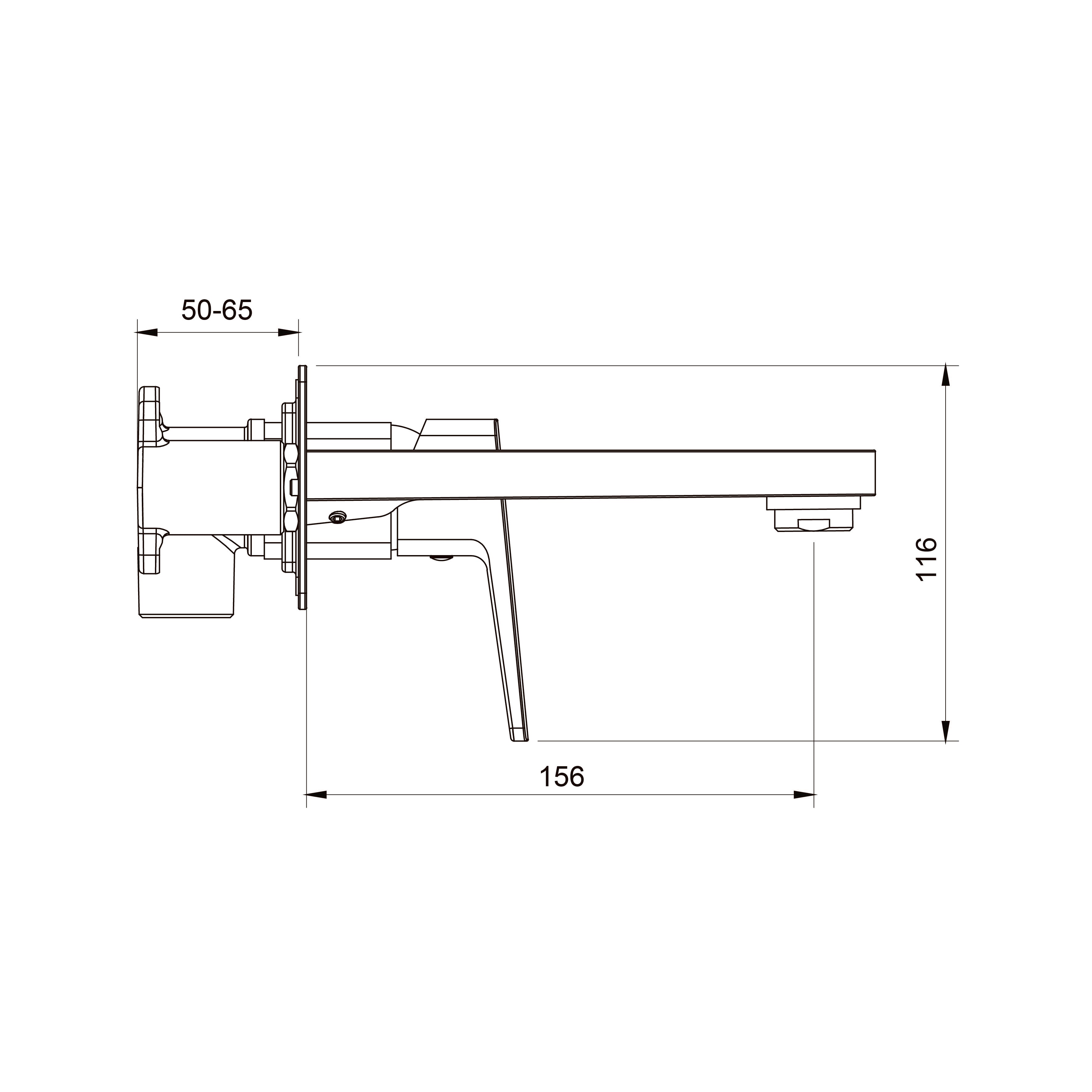 Cube Grifo empotrado para lavabo