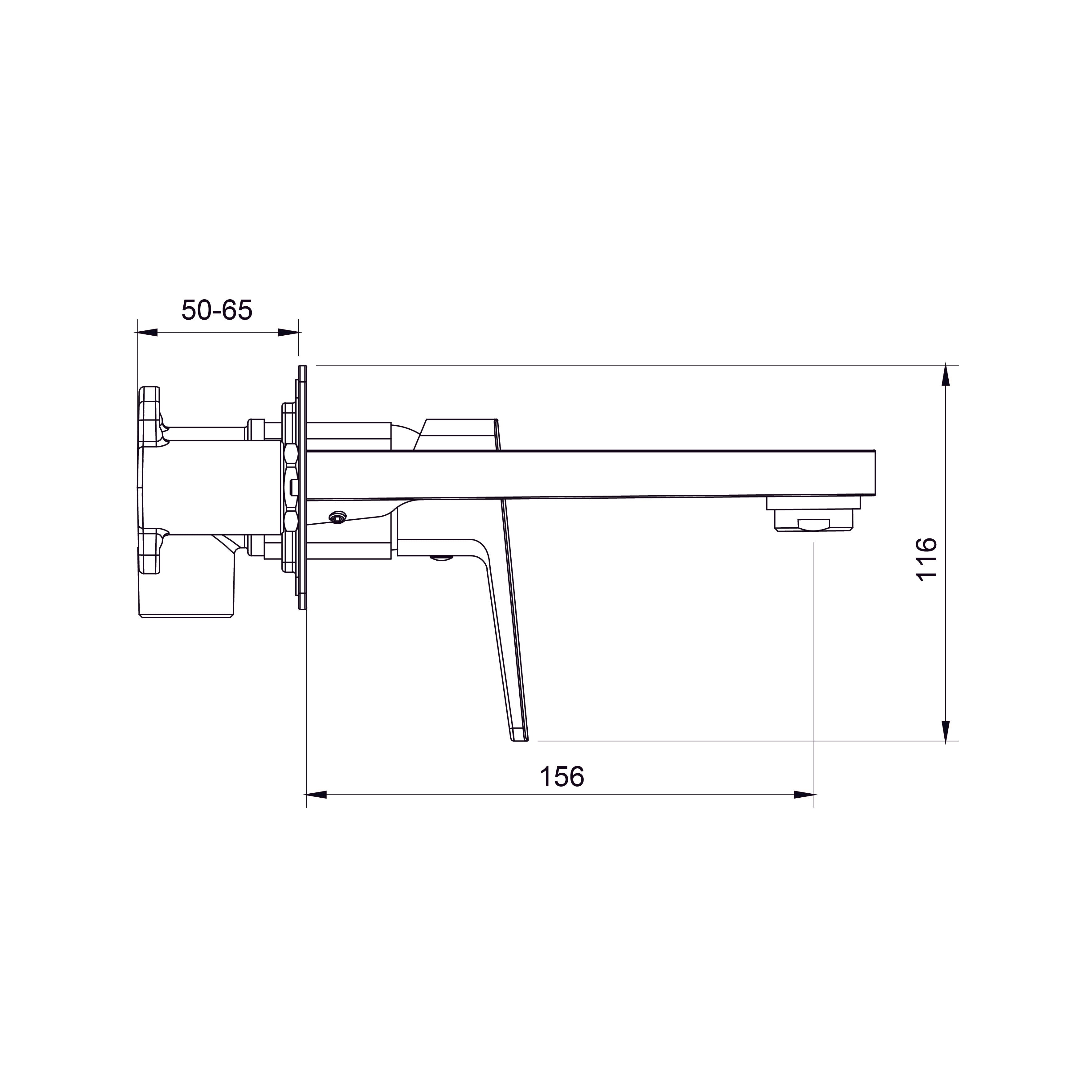 Cube podomítková umyvadlová baterie