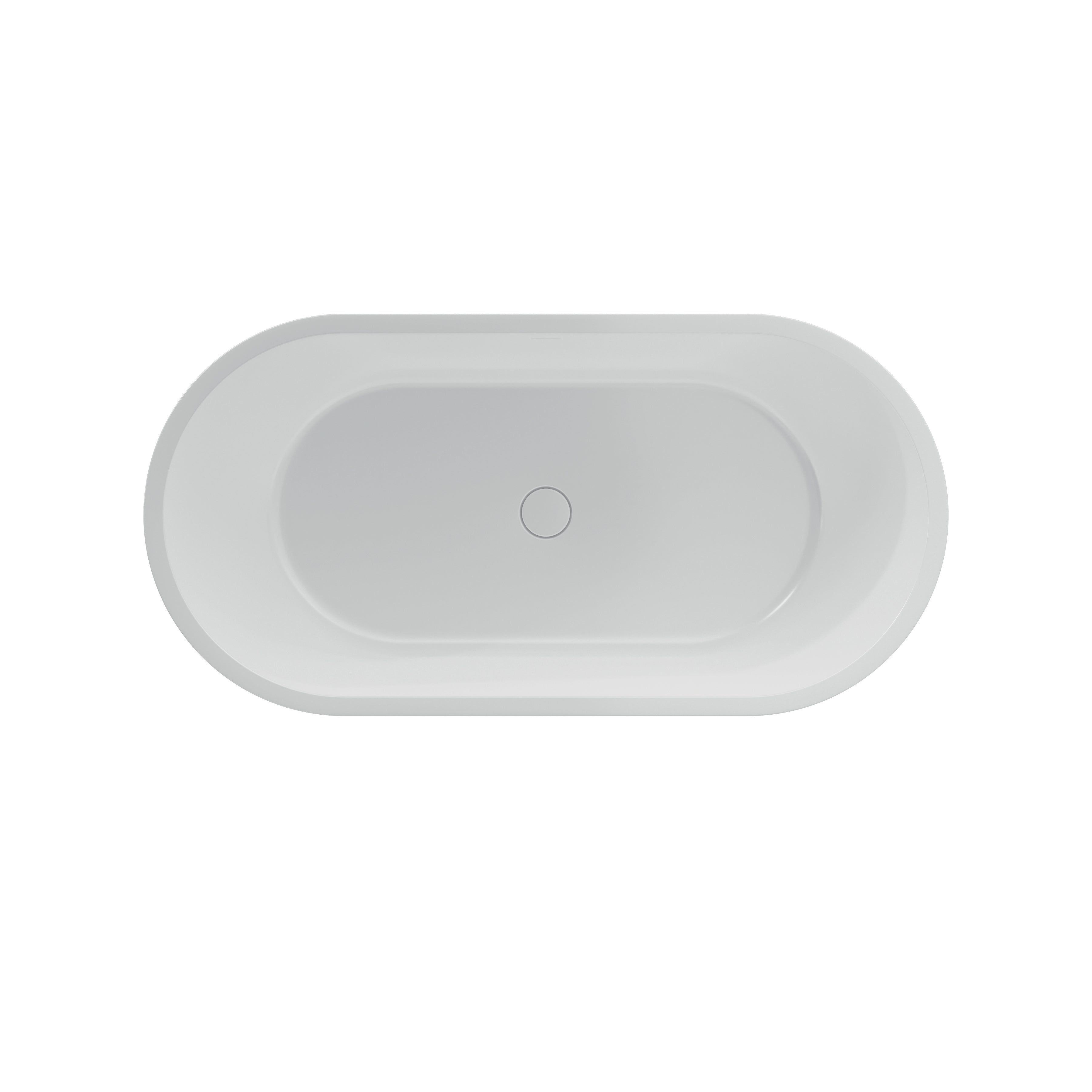 Bañera acrílica independiente de una sola pieza PureLine 1600x800 White con sifón