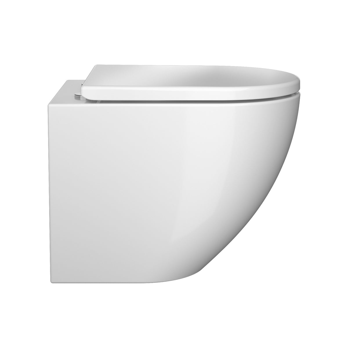 ROUND inodoro suspendido con asiento Soft-close Middle Thick (descarga Tornado 3.0)