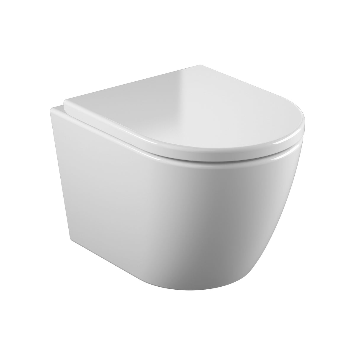 ROUND SMART wall-hung toilet with Soft-close Middle Thick seat (Tornado 3.0 flush)