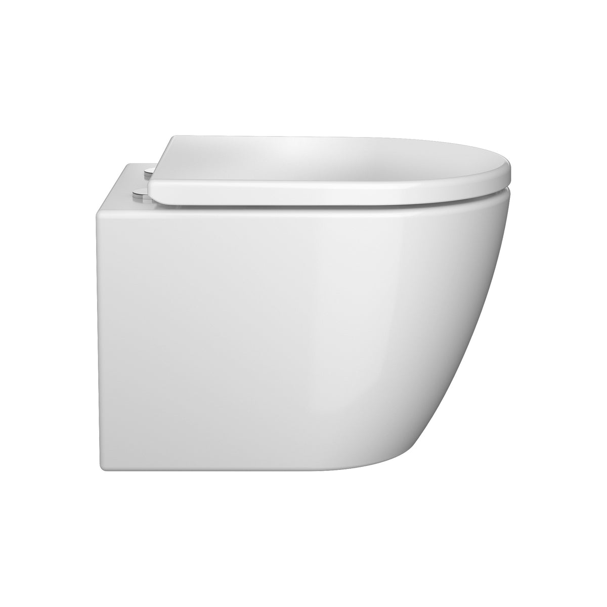 ROUND SMART wall-hung toilet with Soft-close Middle Thick seat (Tornado 3.0 flush)