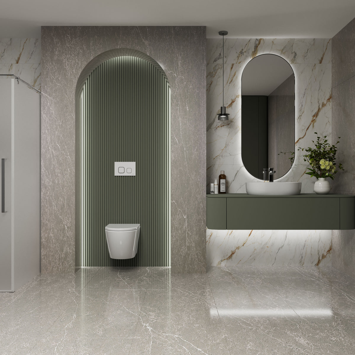 ROUND SMART wall-hung toilet with Soft-close Middle Thick seat (Tornado 3.0 flush)