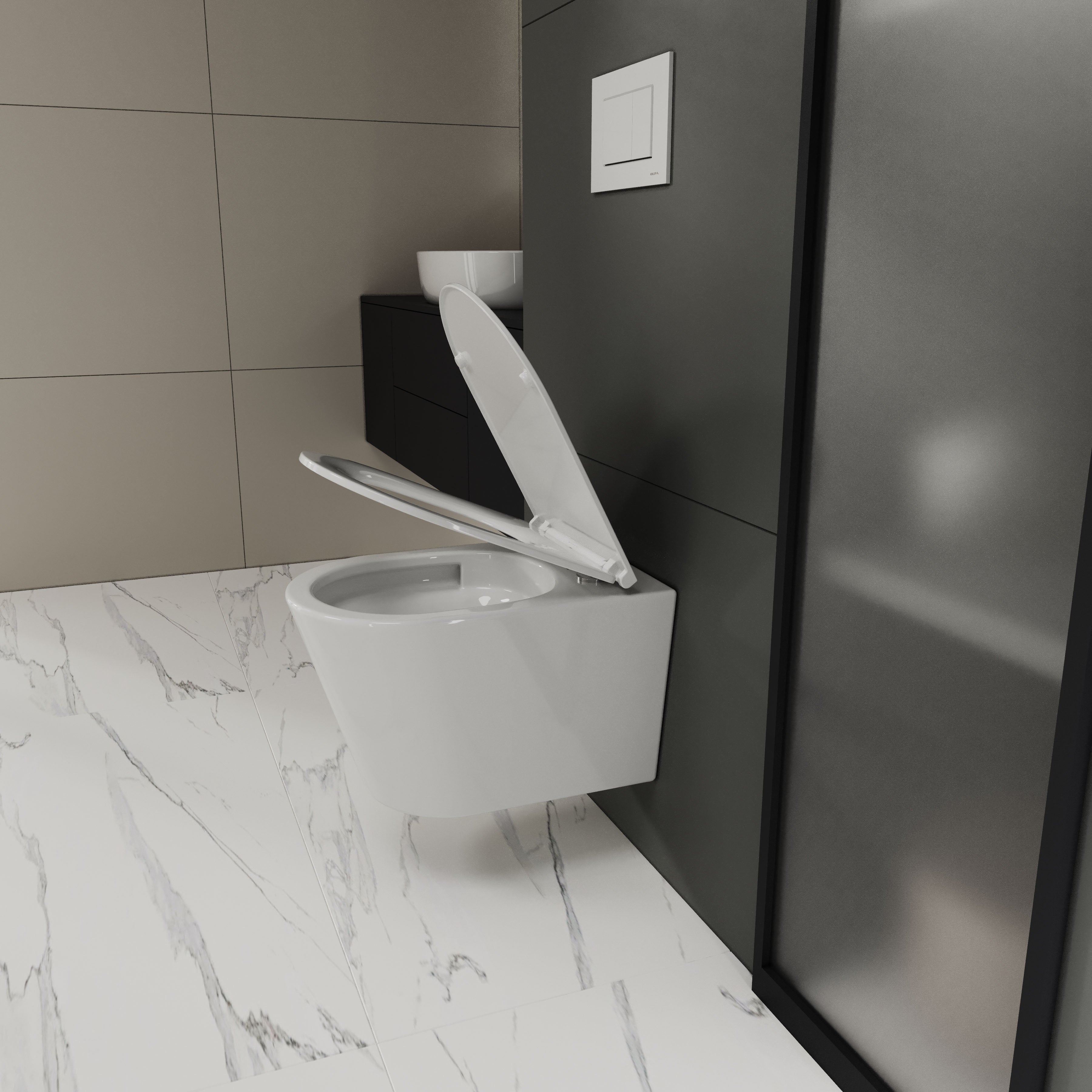 MIO wall-hung toilet with Soft-close seat (Tornado flush)