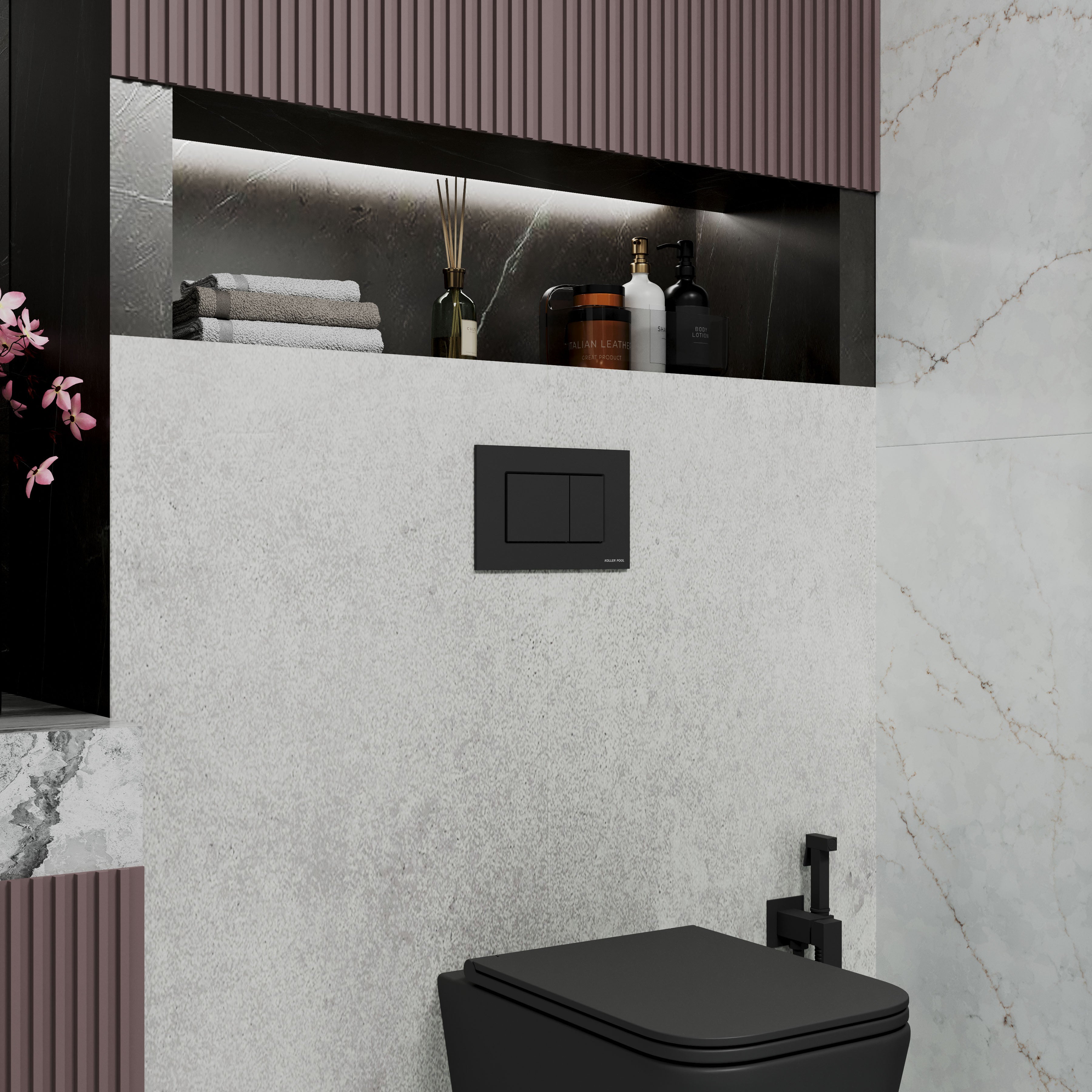 MIO панель змиву чорний матовий