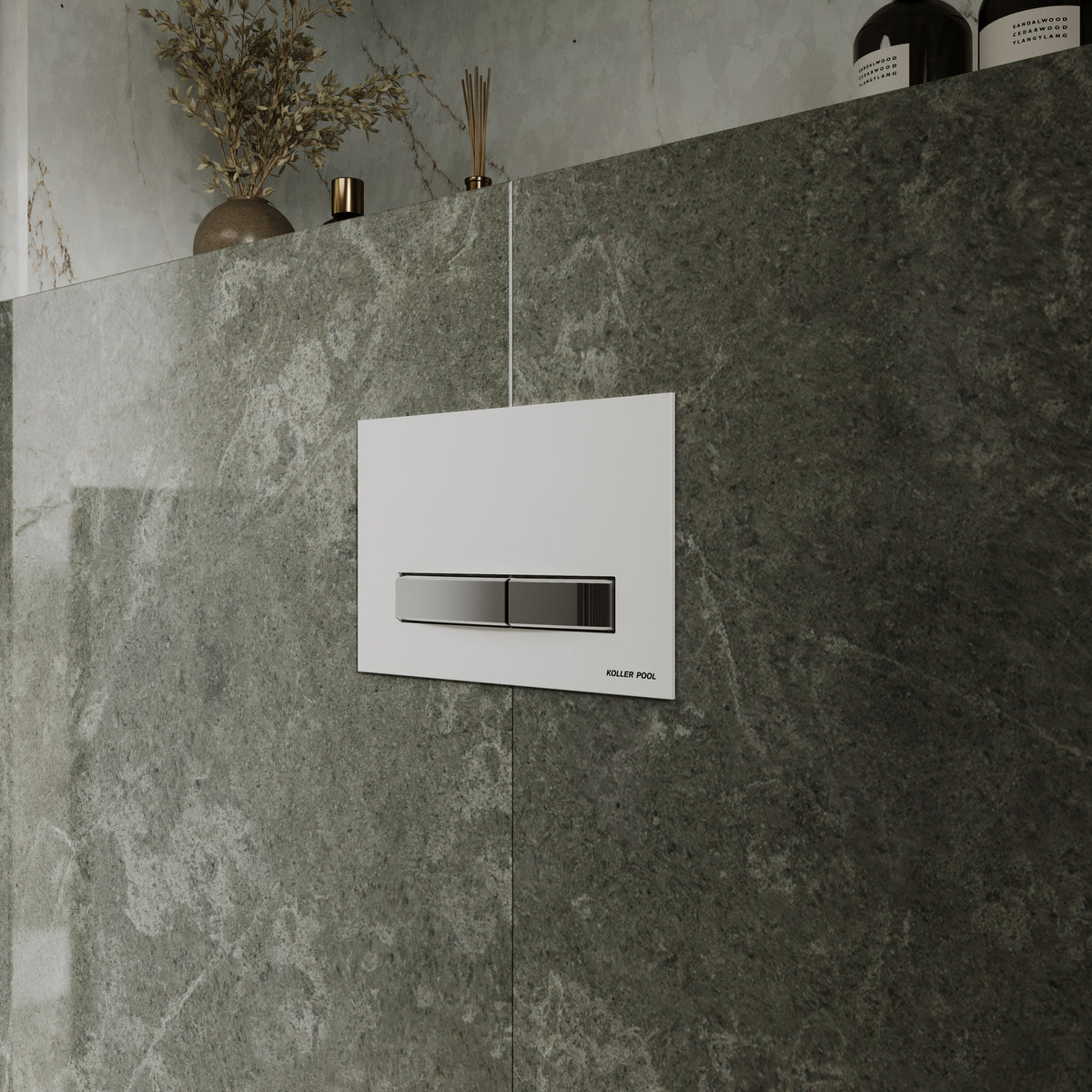 Ovládací tlačítko Design Plus bílá / chrom