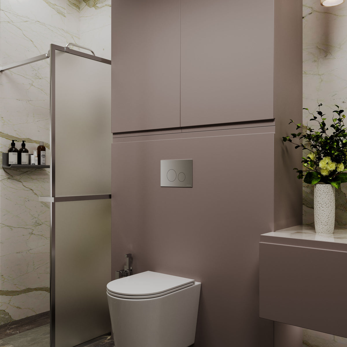 Aqua M przycisk spłukujący polished aluminum