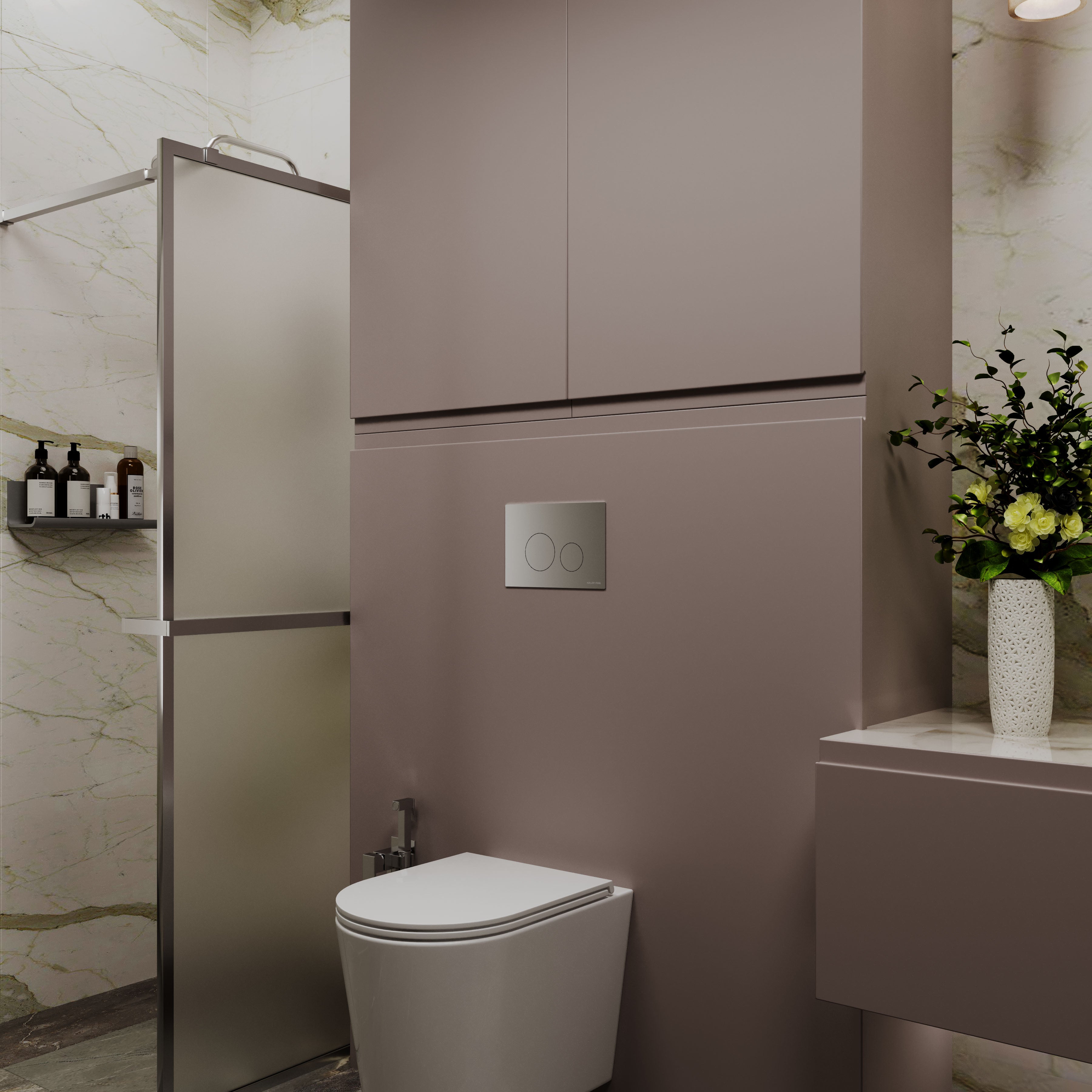 AQUA M панель змиву polished aluminum