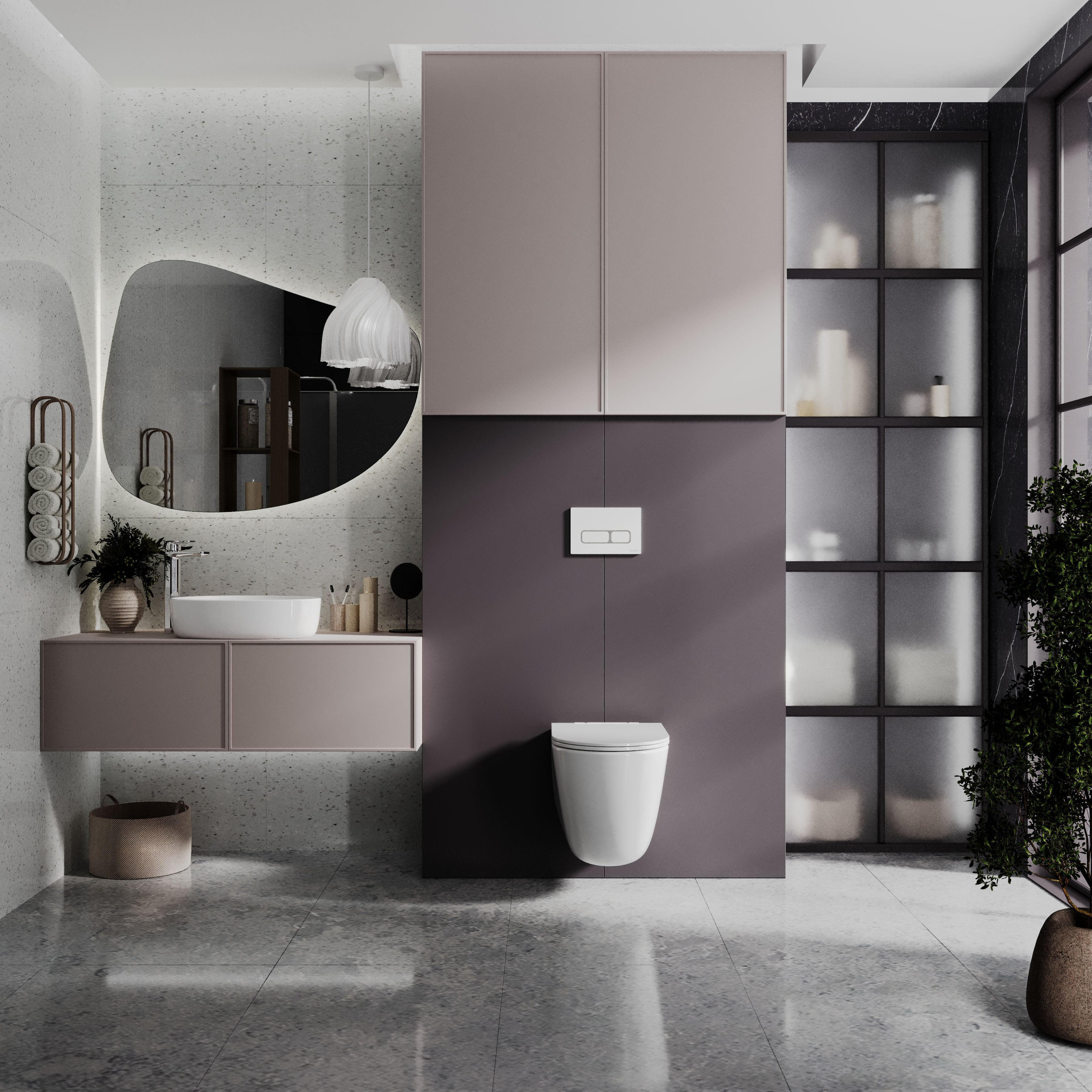 Umyvadlo PURE na desku 510x390x130 mm