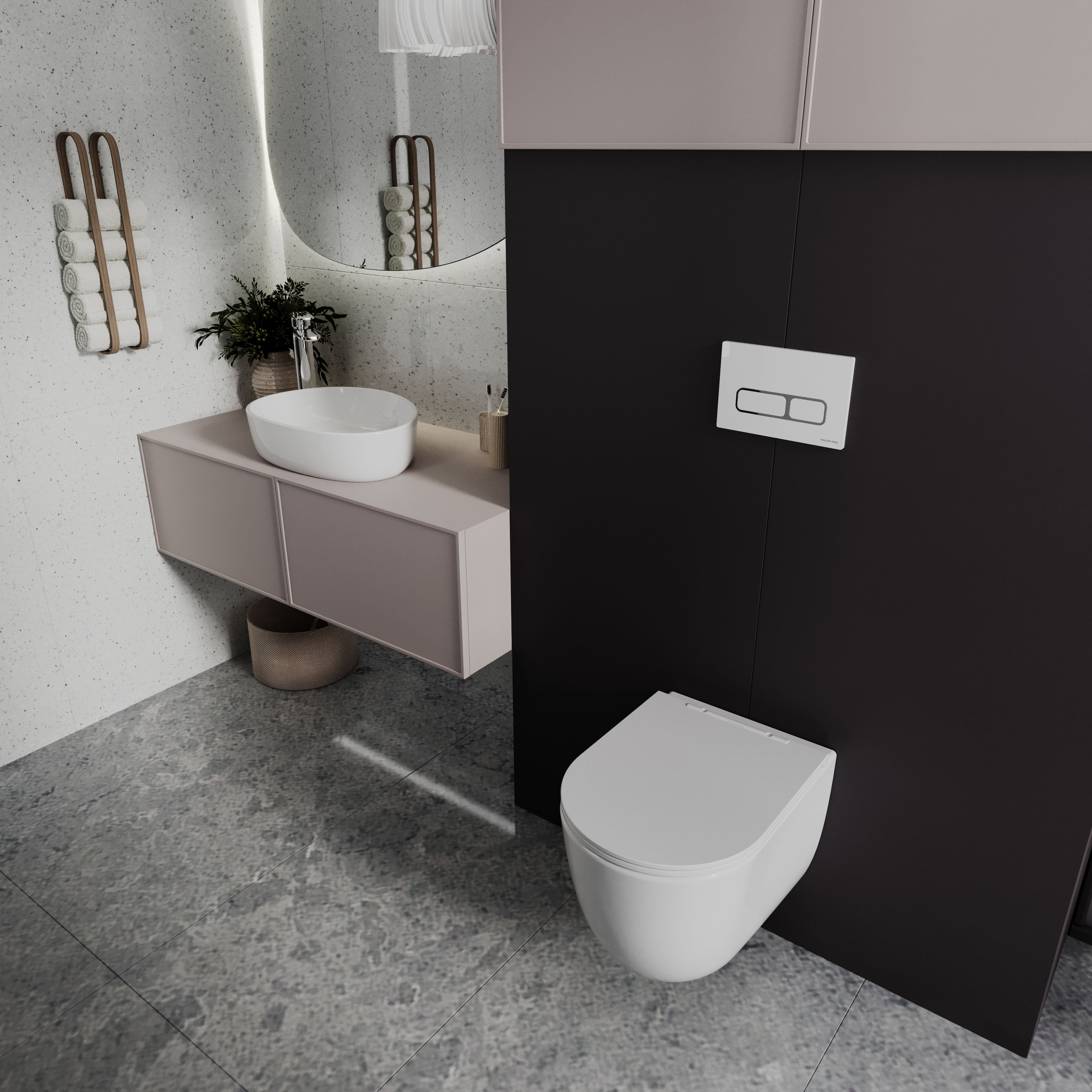 Umyvadlo PURE na desku 510x390x130 mm