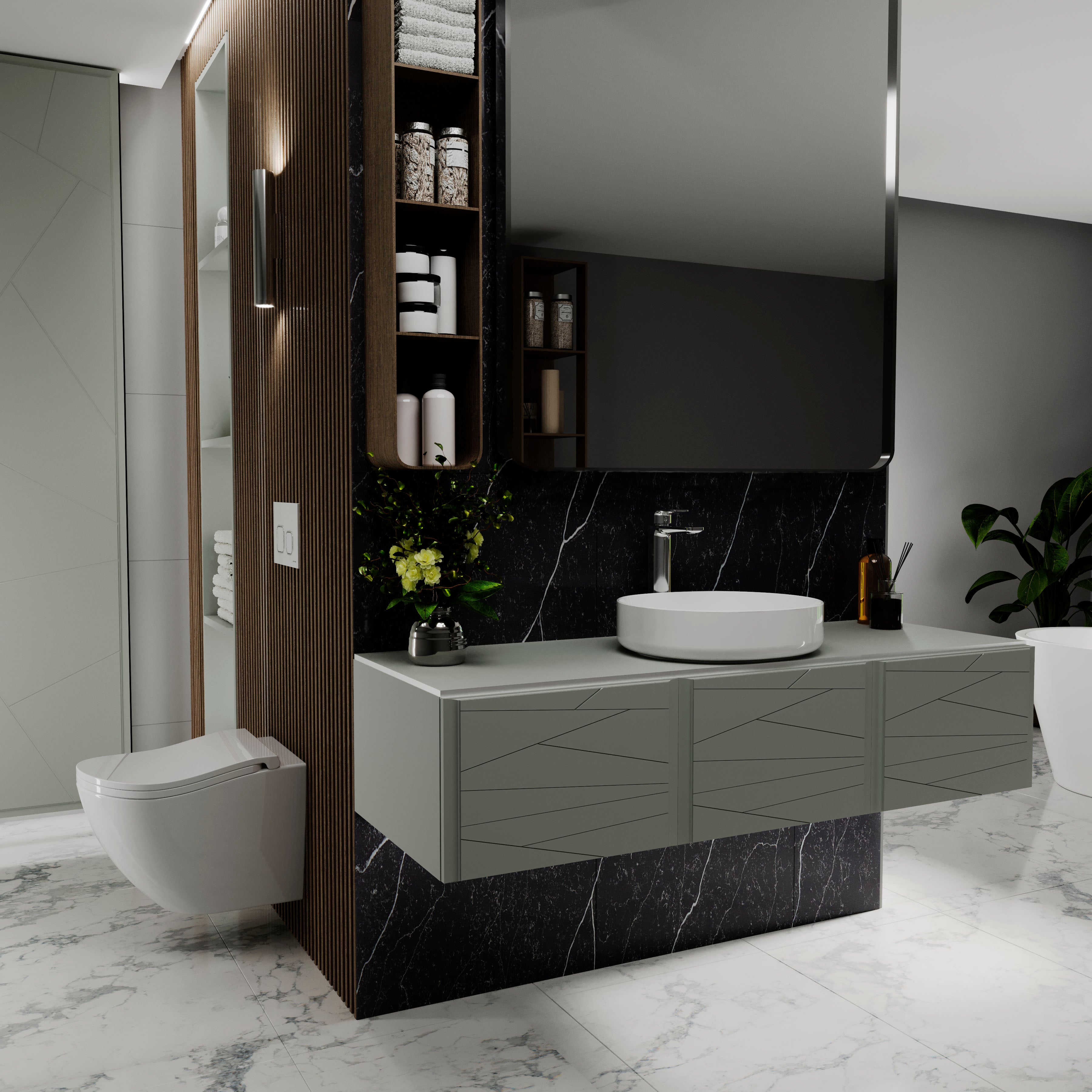 PURE lavabo de encimera 455×430×125 mm