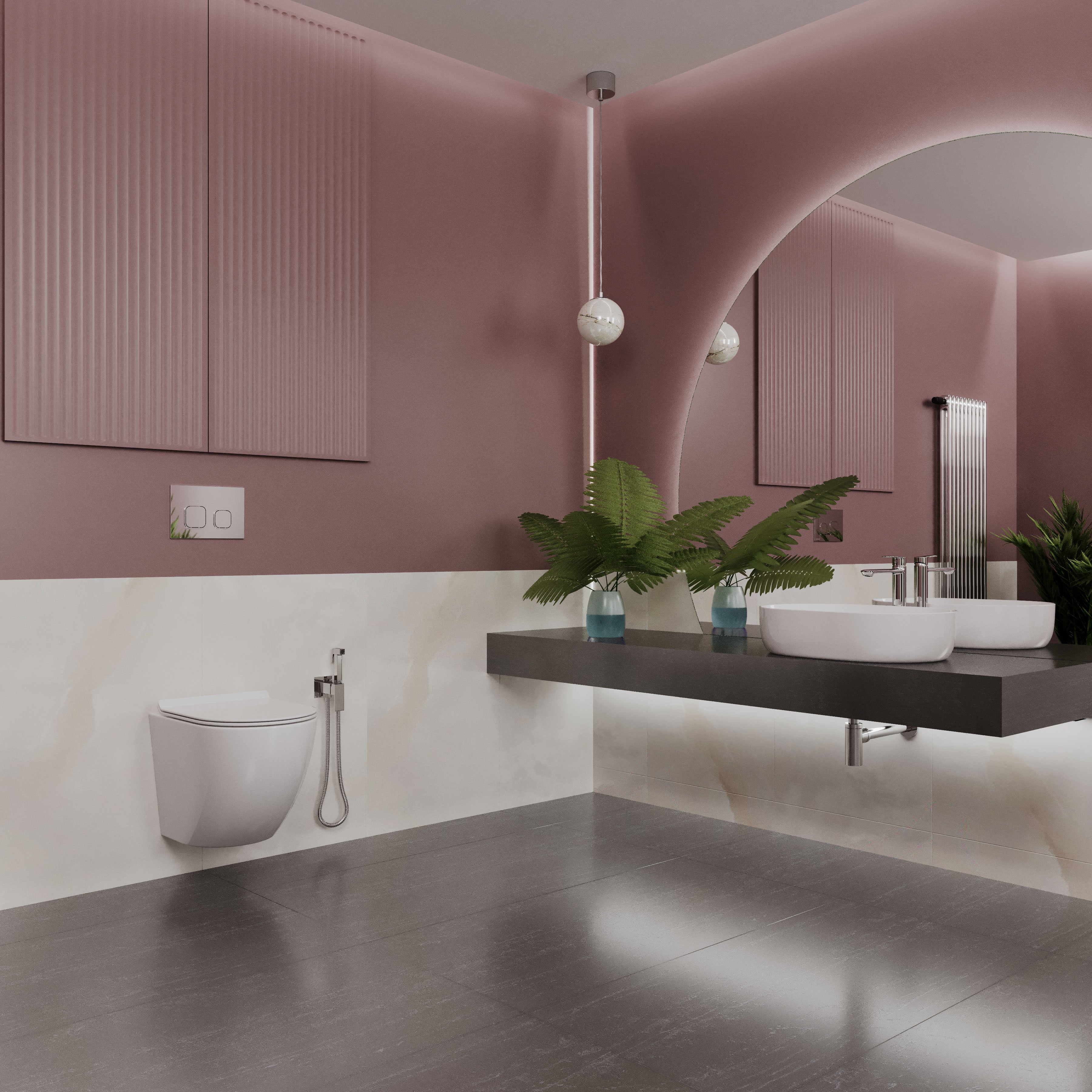 BASIS панель змиву хром