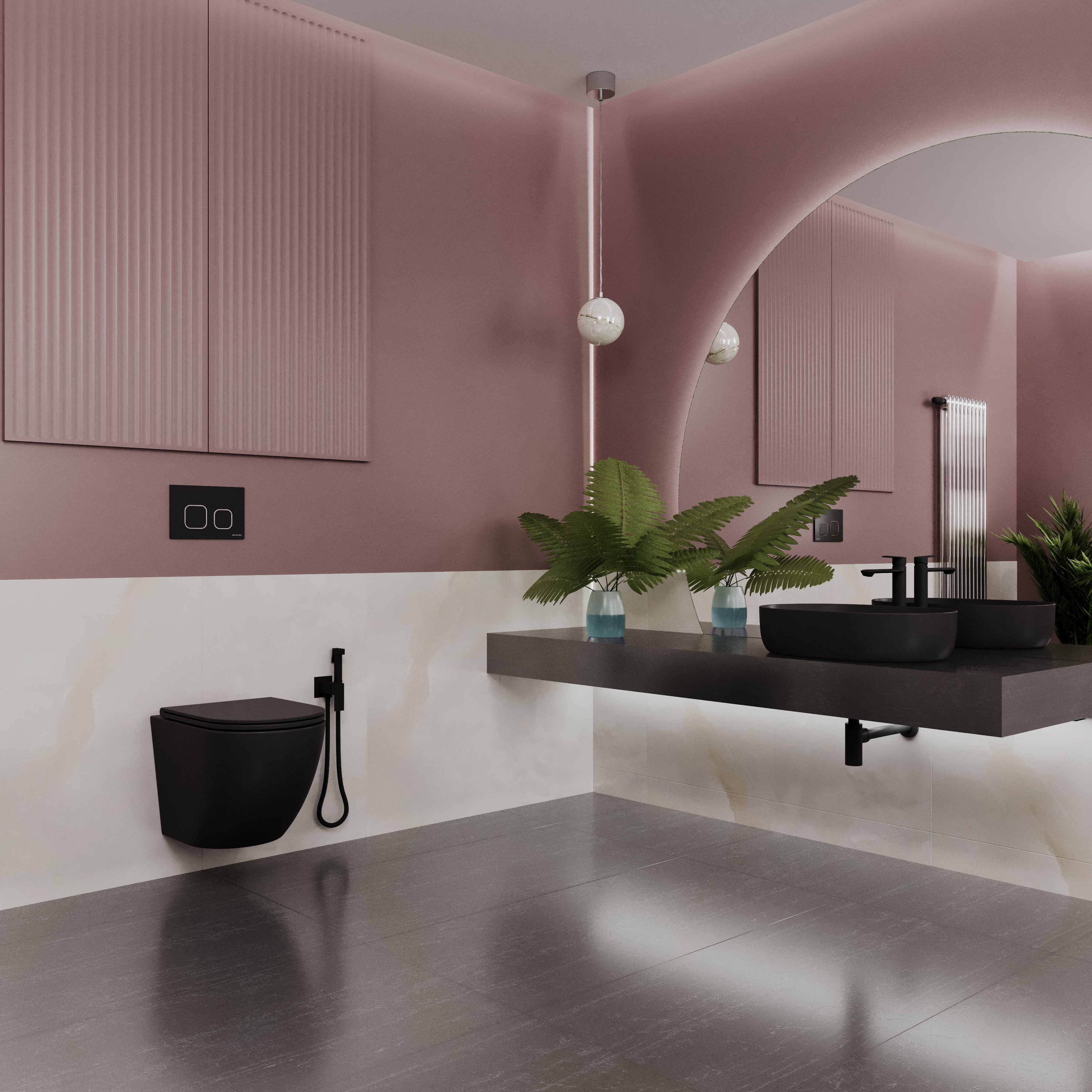 BASIS панель змиву чорний матовий