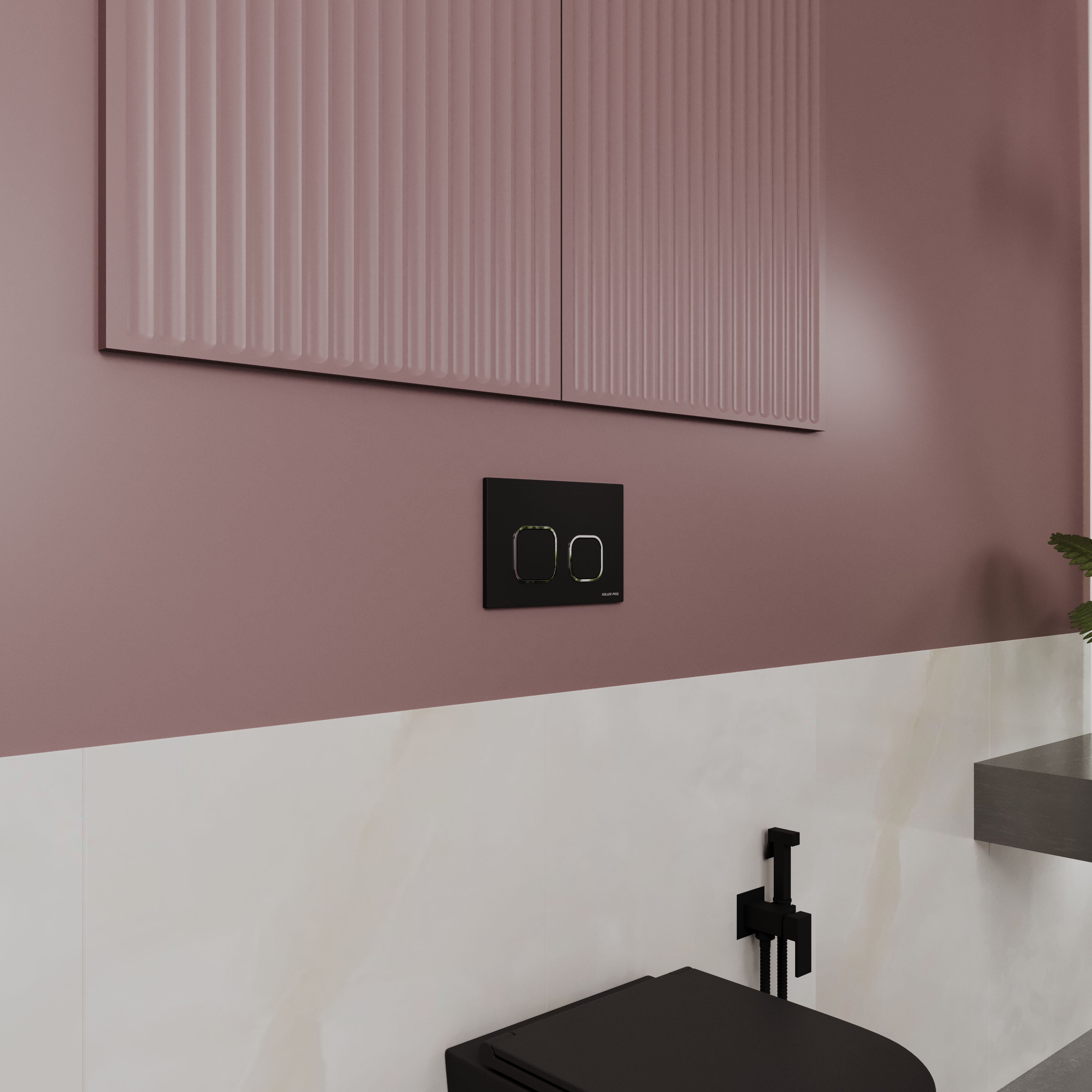 BASIS панель змиву чорний матовий