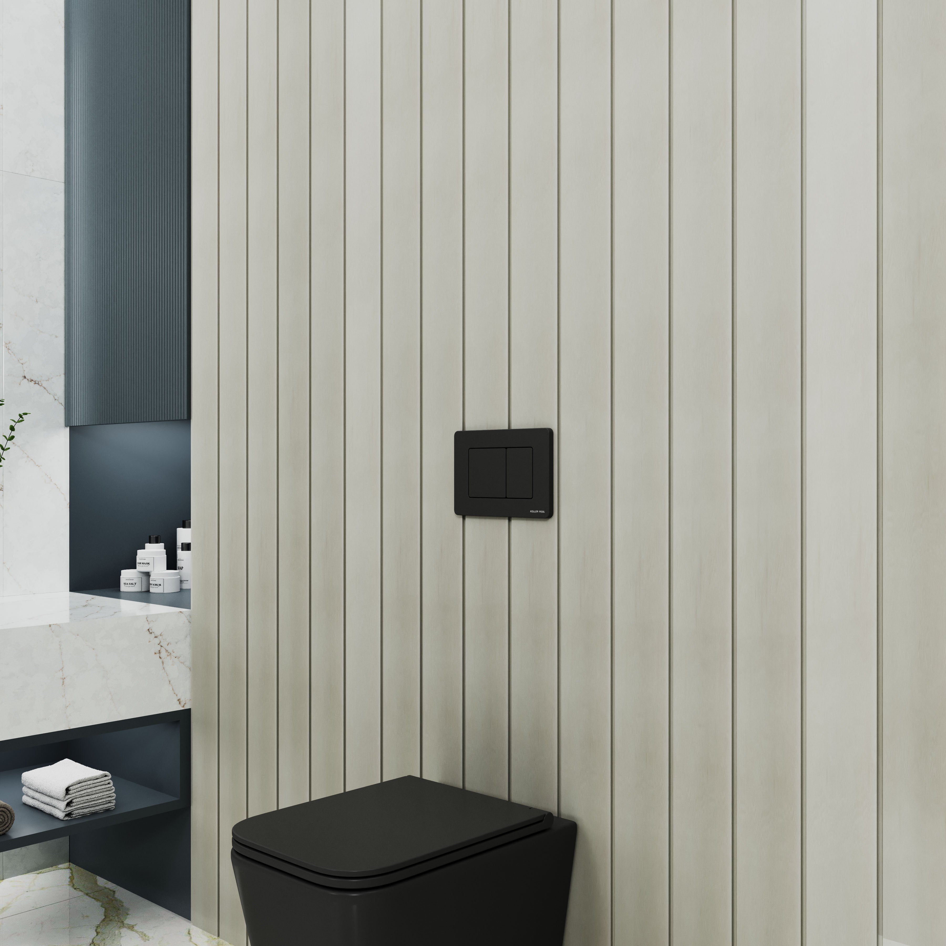 Panel de descarga TERA M negro mate