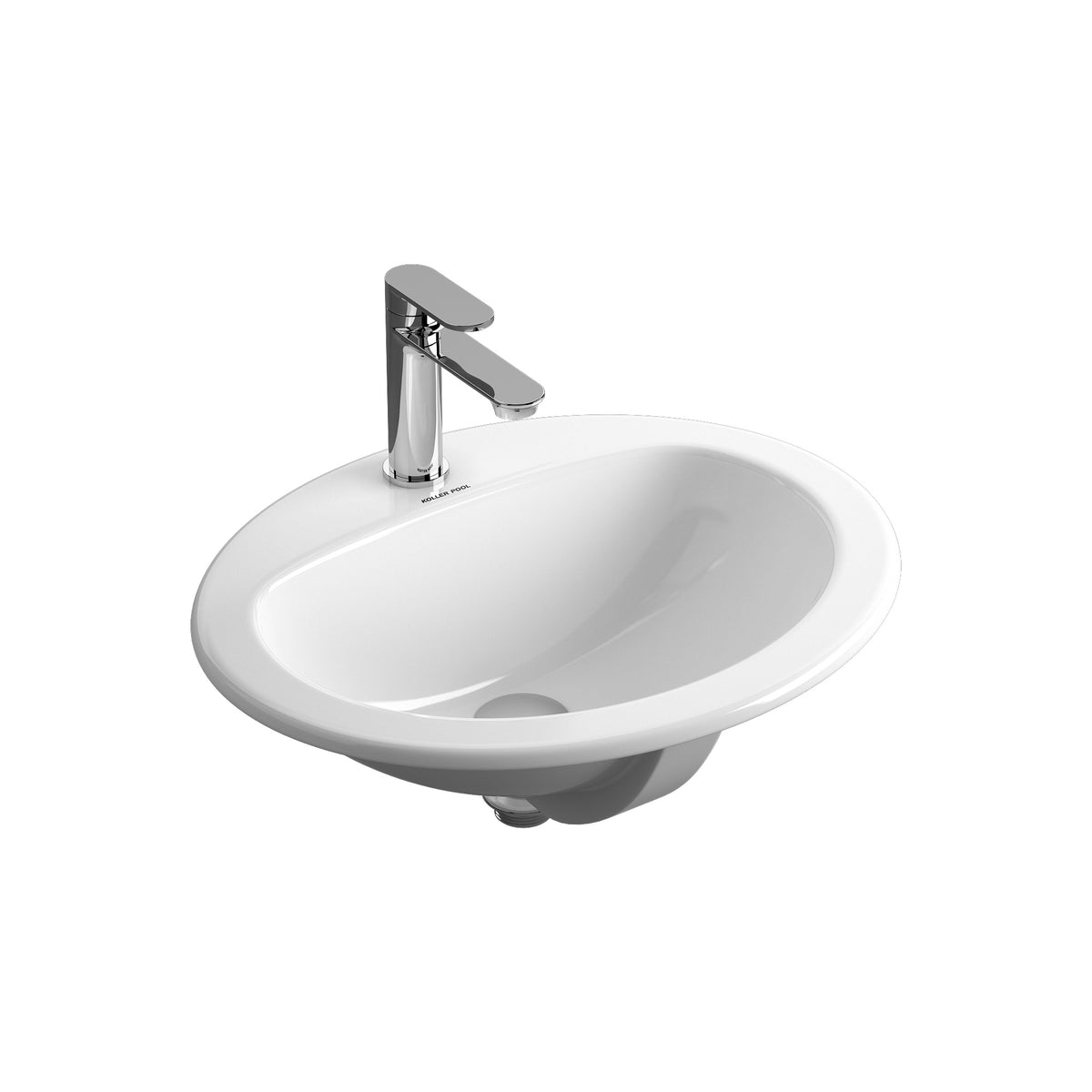 ROUND Waschbecken zum Einbau in die Arbeitsplatte 510 x 425 x 180 mm