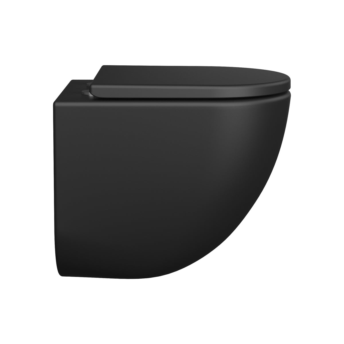 TWIN PRO inodoro suspendido con asiento Soft-close Middle Thick (descarga Tornado), negro mate