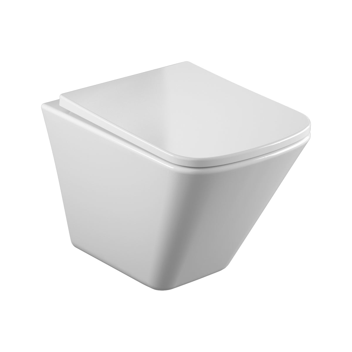 CUBE PRO inodoro suspendido con asiento Soft-close Middle Thick (descarga Rimless)