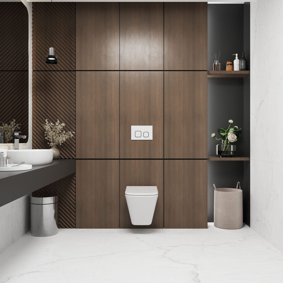 CUBE PRO inodoro suspendido con asiento Soft-close Middle Thick (descarga Rimless)